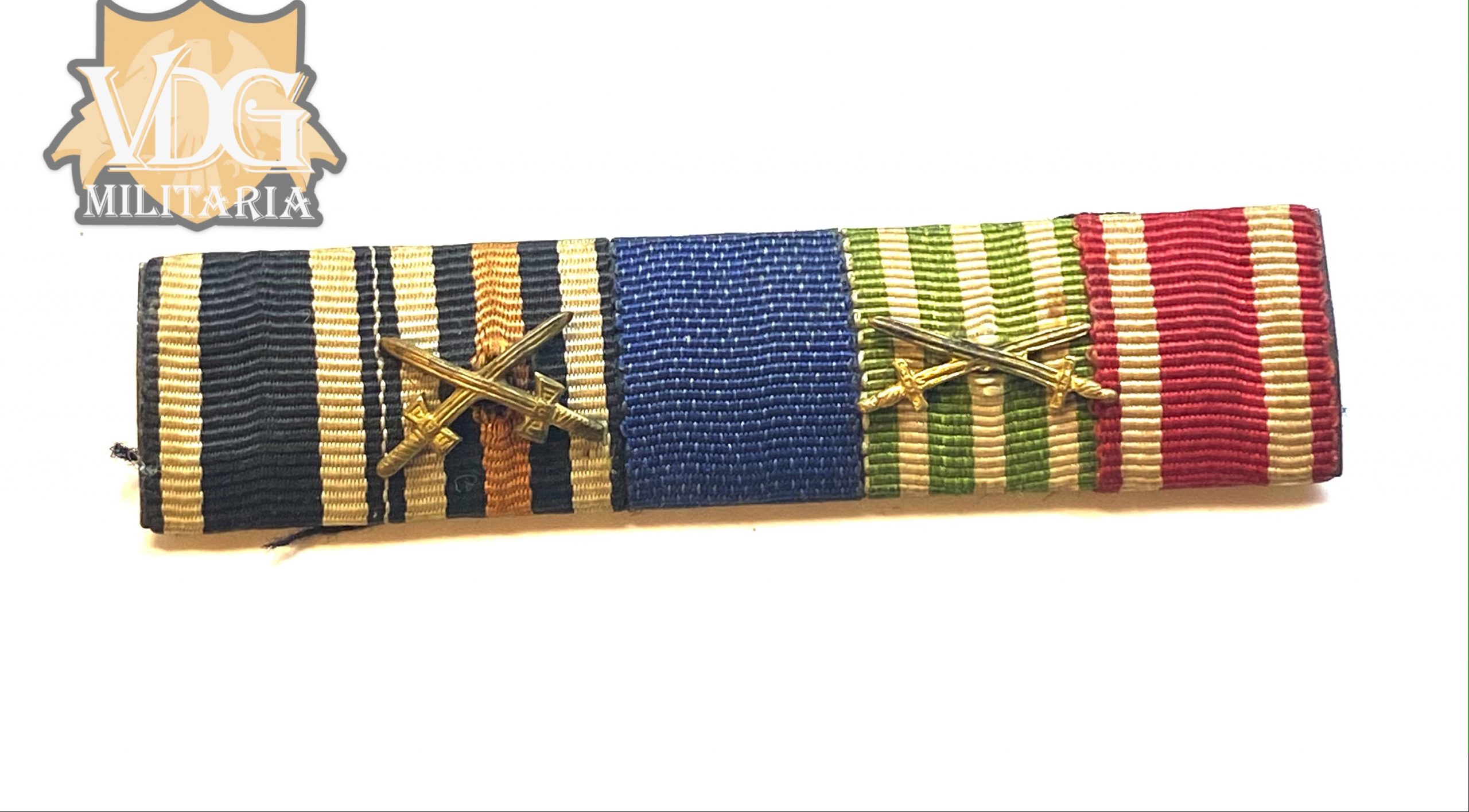 WW1 German Saxon 5 Place Ribbon Bar
