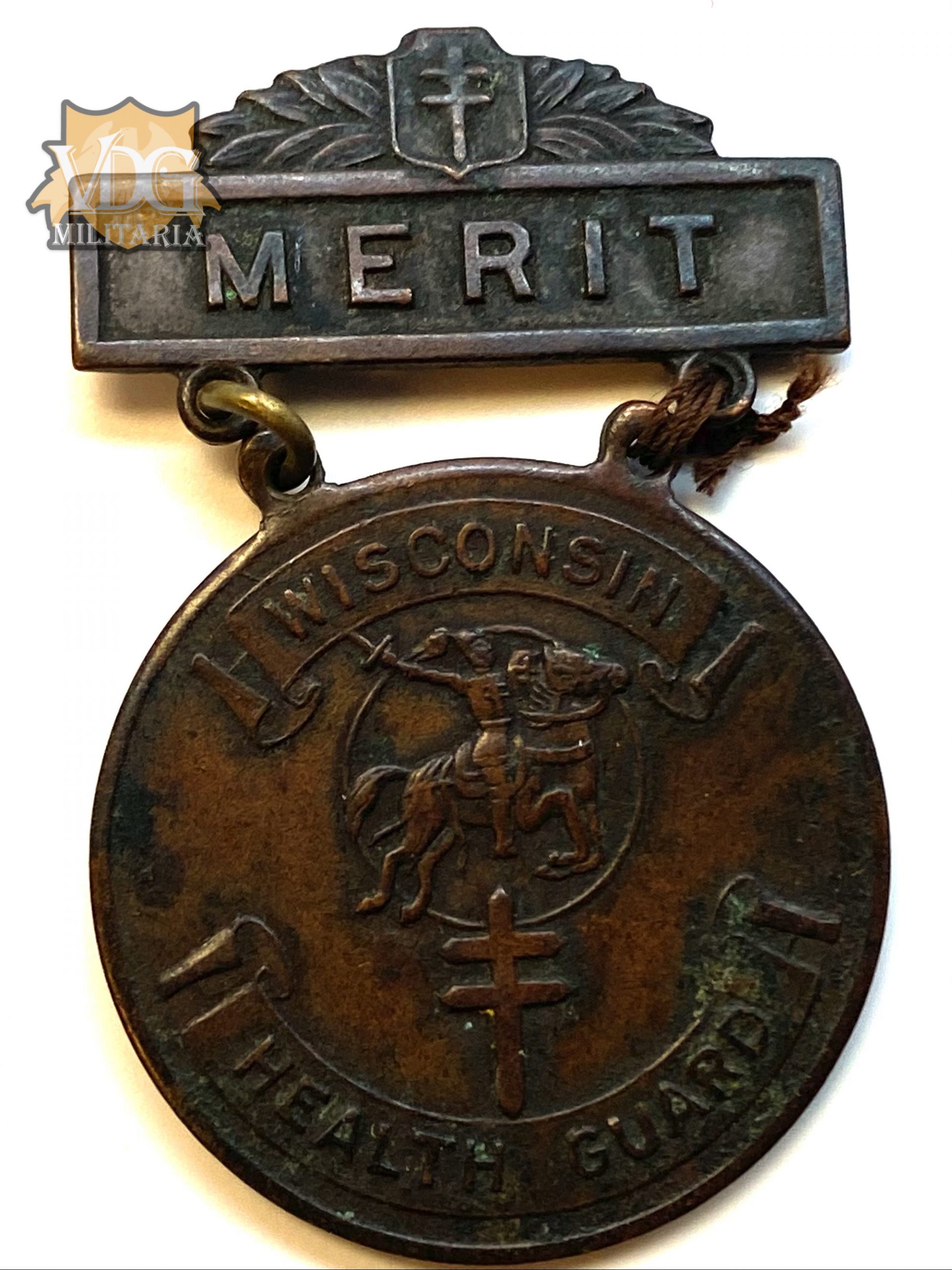 WW1 Era Wisconsin Health Guard Merit Medal 1917 Anti Tuberculosis Campaign