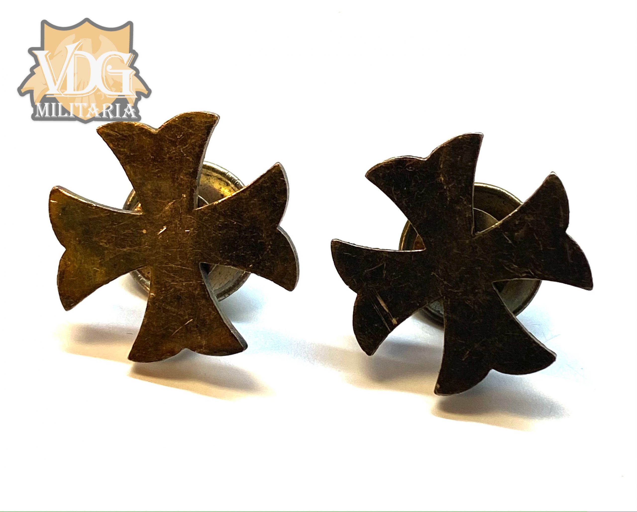 Spanish American War US Army Medical Corp Collar Cross insignia pins 1898-1902