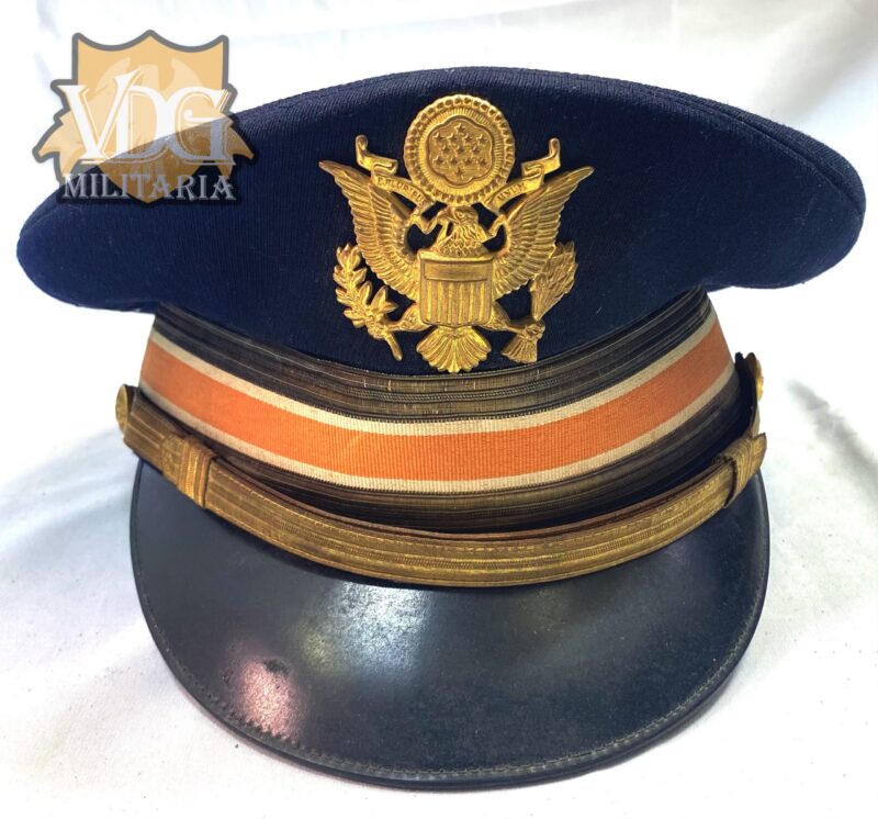 Korea/Vietnam War Era US Army Visor Artillery Junior Officers Visor Made by "The Wolbro" Wolf Brown, Size 7