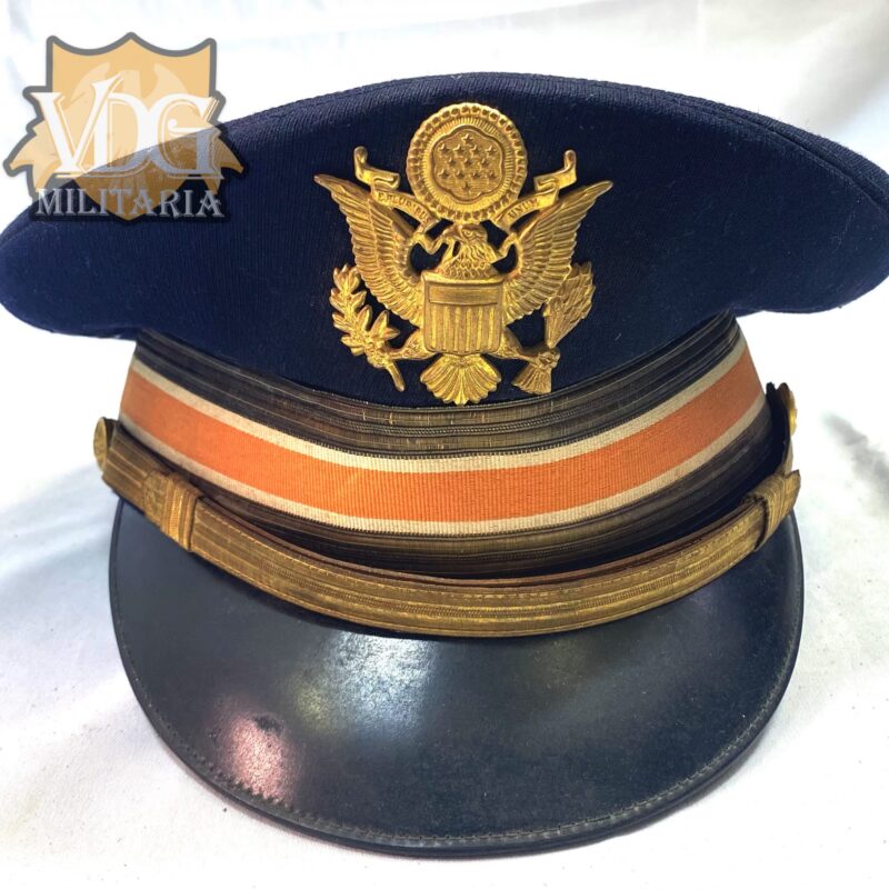 Korea/Vietnam War Era US Army Visor Artillery Junior Officers Visor Made by "The Wolbro" Wolf Brown, Size 7