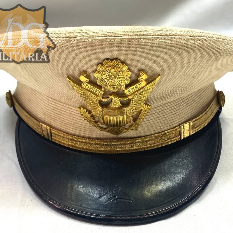 WW2 Era US Army Officers White Dress Visor-Size 7