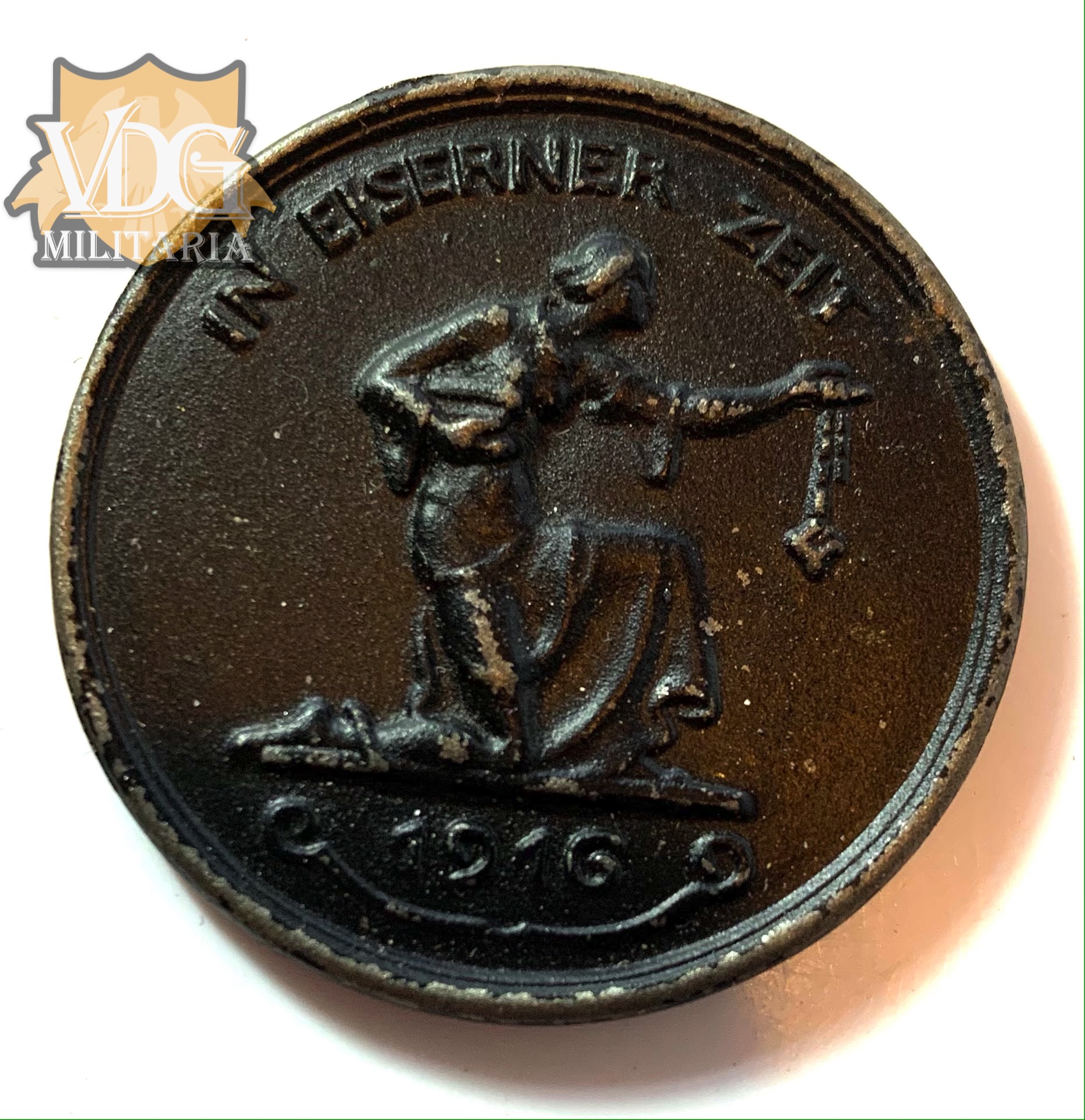 WW1 German "In Eiserner Zeit 1916" Medallion