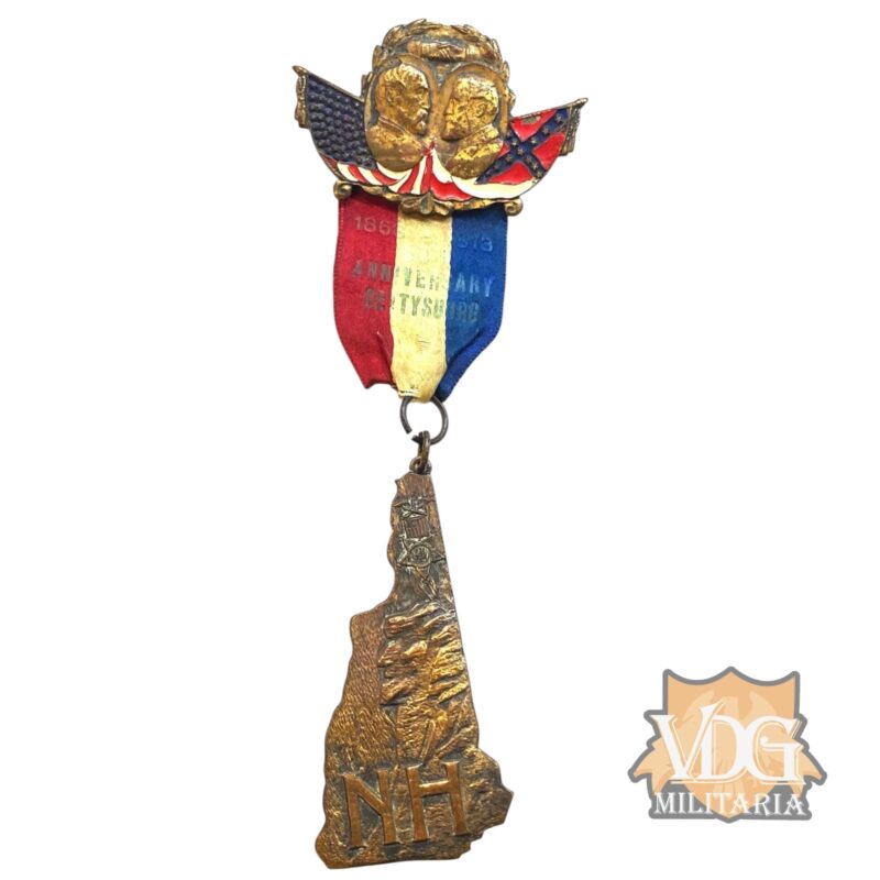 US Civil War New Hampshire Gettysburg 50th Anniversary Reunion Veterans Medal