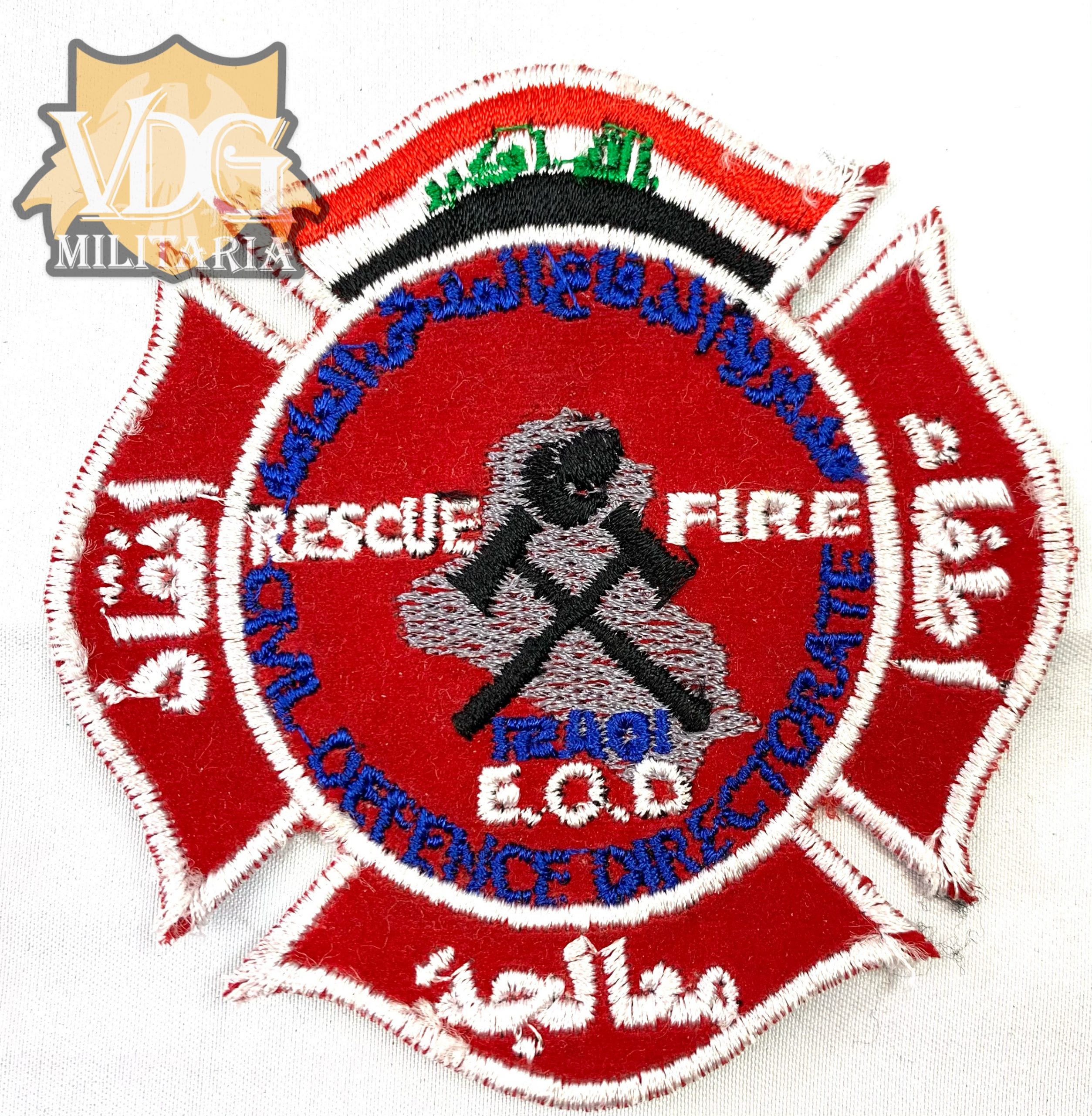 Iraqi Rescue Fire E.O.D. Civil Defense Directorate Patch