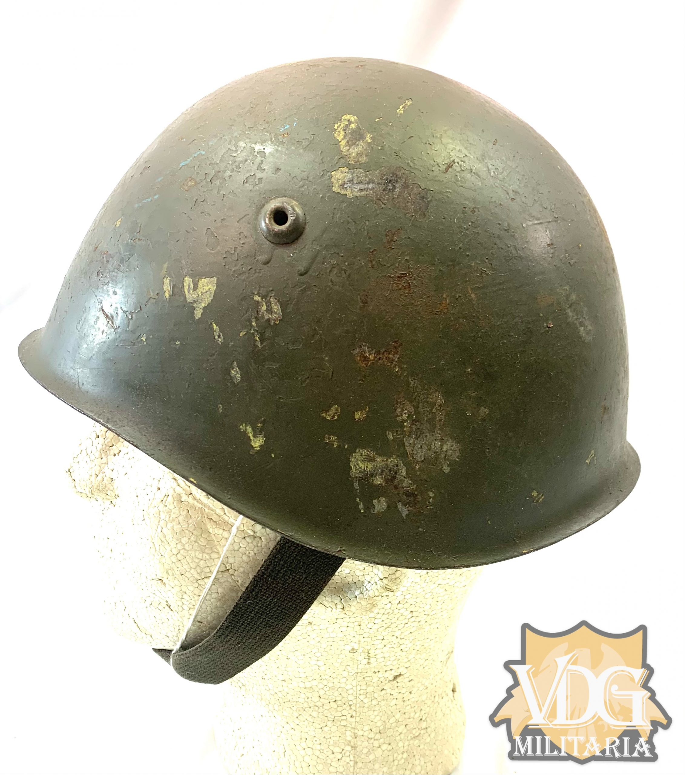 Post WW2 Reissued Italian M33 Combat Helmet Named-Stamped M128