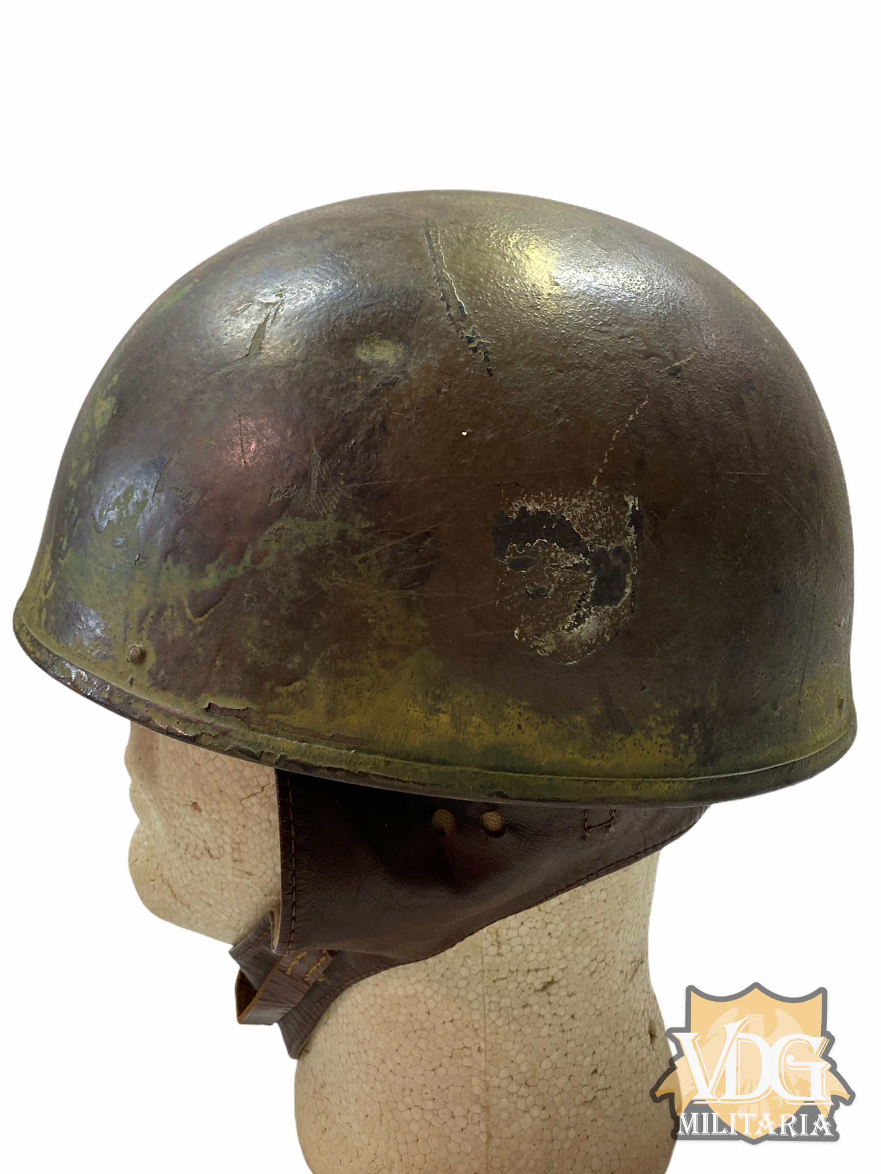 WW2 British MkI Dispatch Rider Helmet Marked BMB 1945 Size 7 | VDG ...