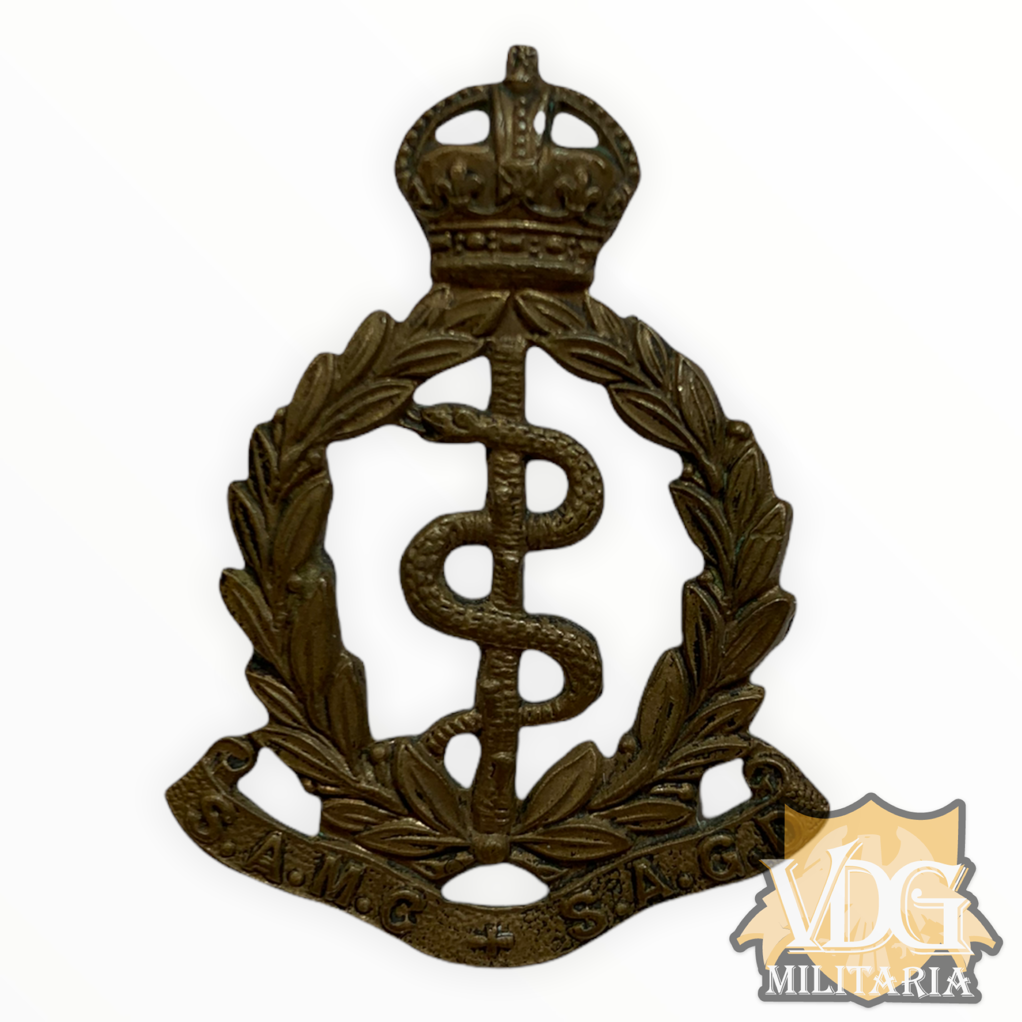 WW2 South African Army Medical Corps SAMC Africa Cap Badge