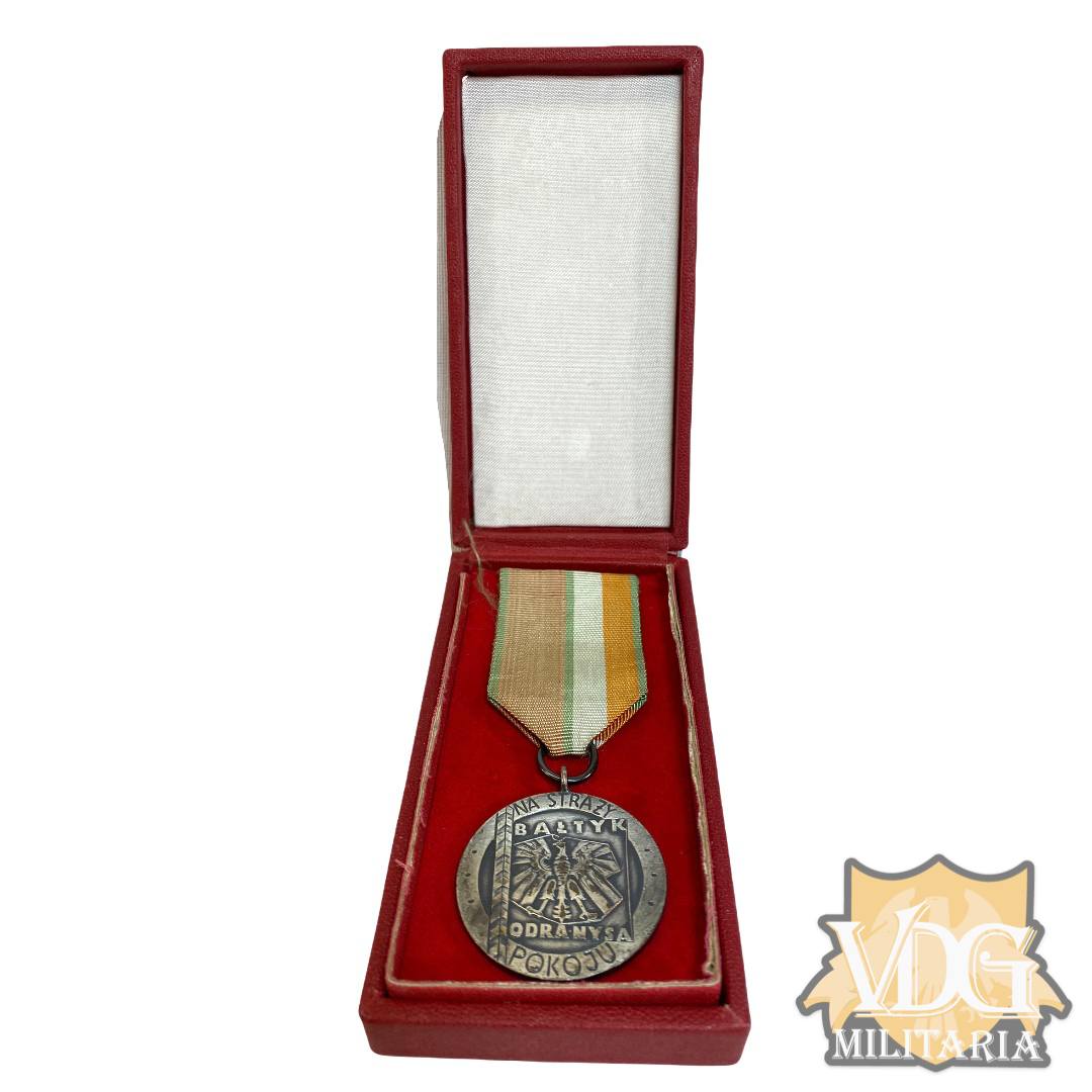 Polish Baltic Border Guard Medal in Silver with Case