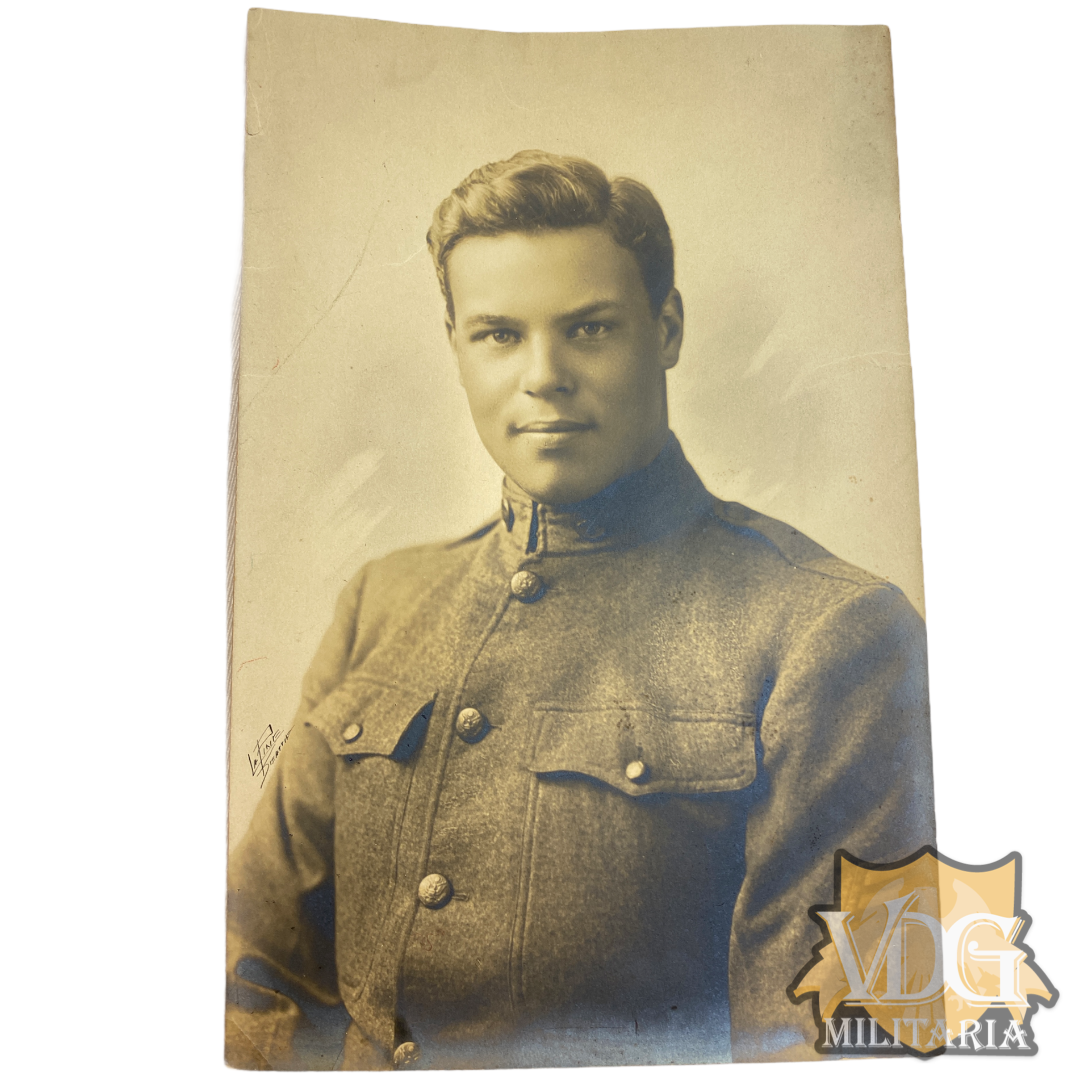 WW1 US Army Artillery Corporal Portrait Photo 10 1/2 x 7"