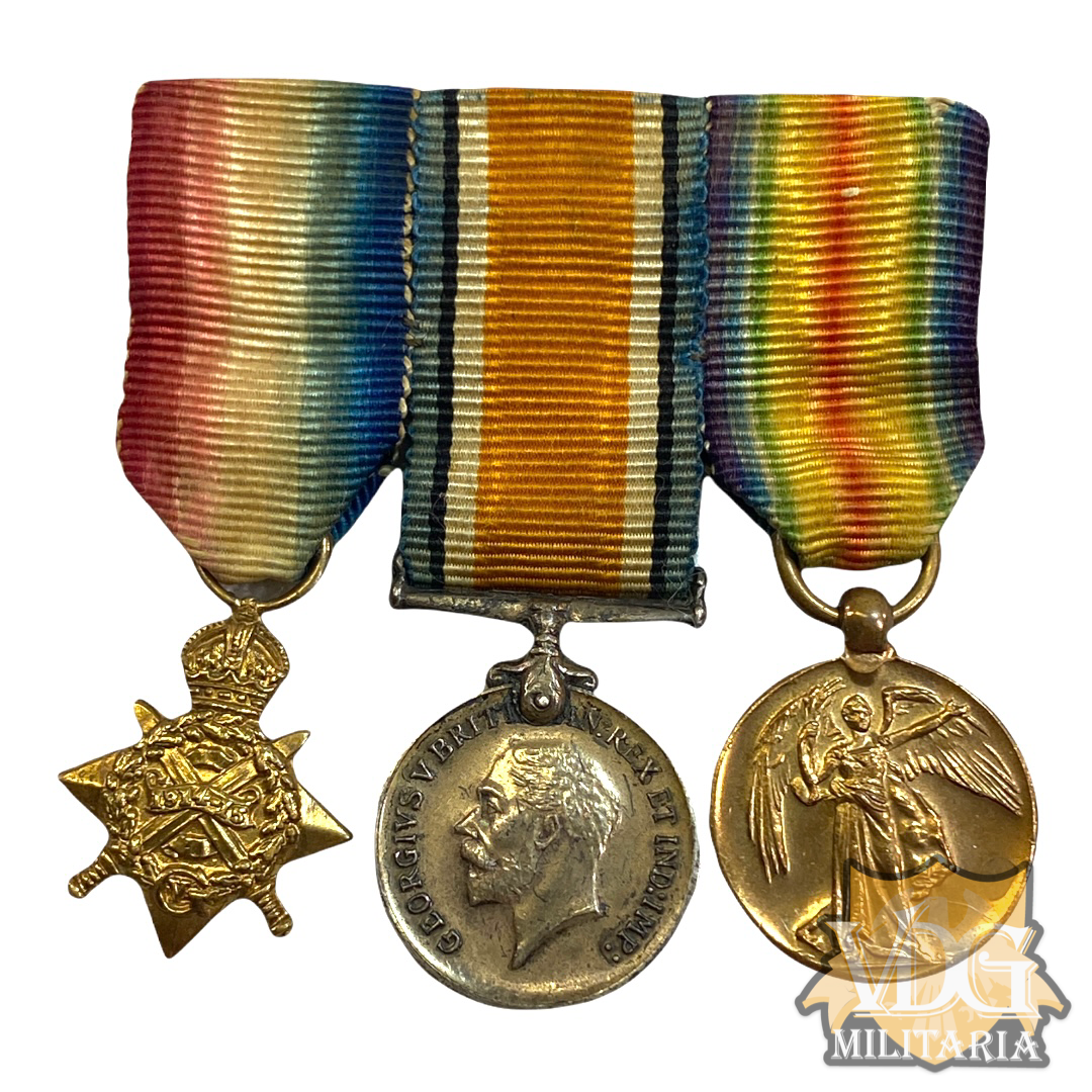 WW1 British 3 Place Mini Medal Bar