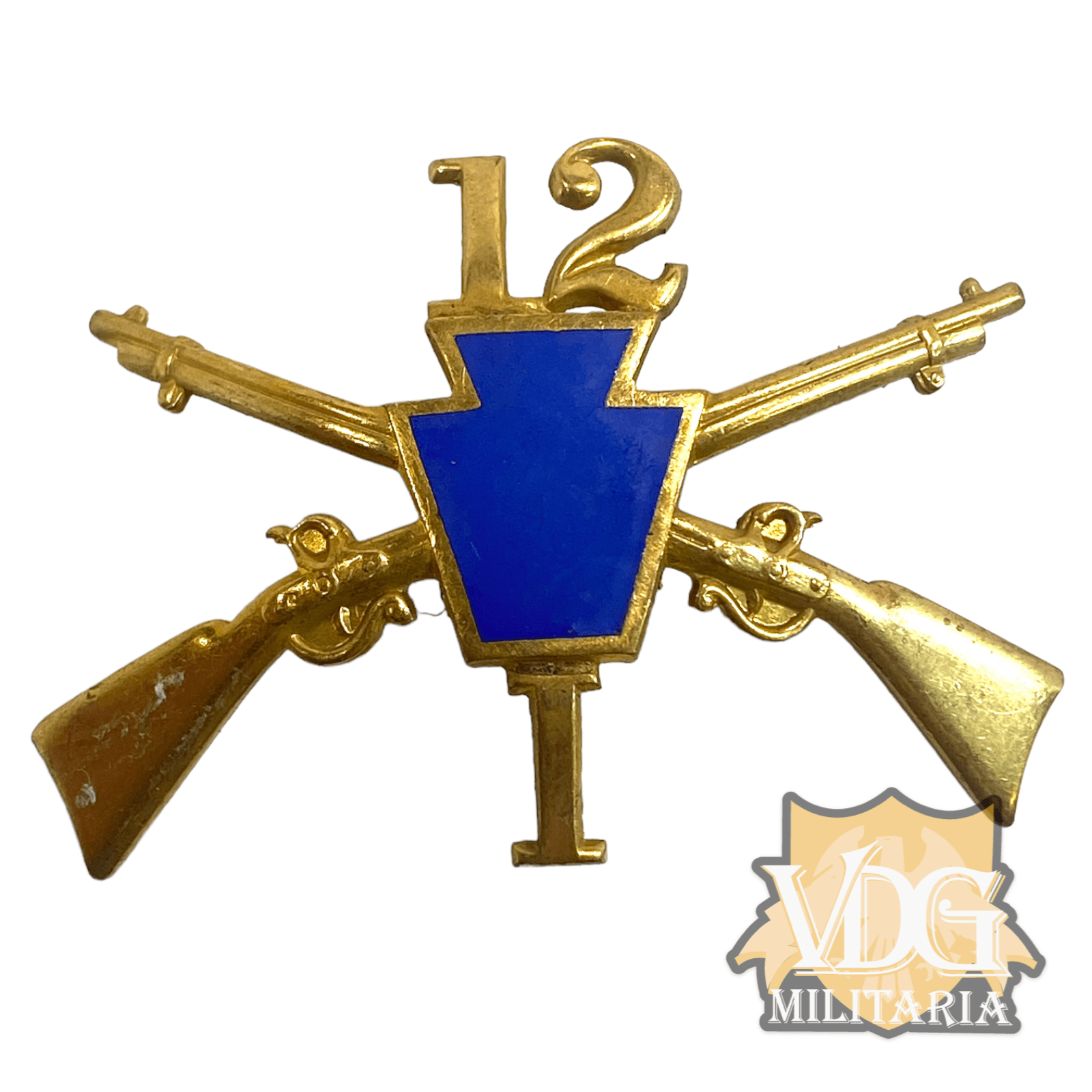 Pre WW1 Era US Pennsylvania NG Company I 11 h Infantry Hat Badge
