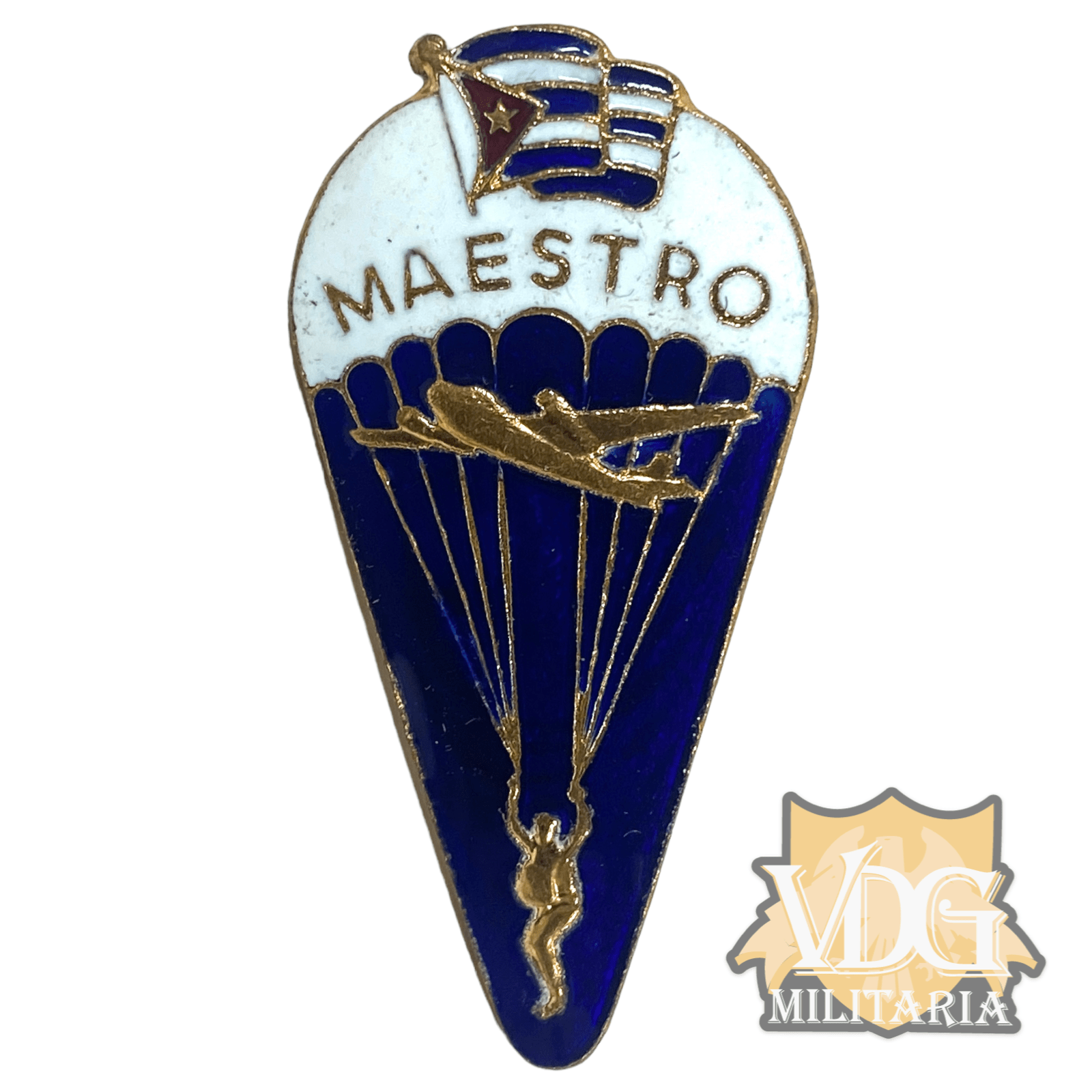 Cold War Cuban Army Airborne Qualification Badge-"Mastero"