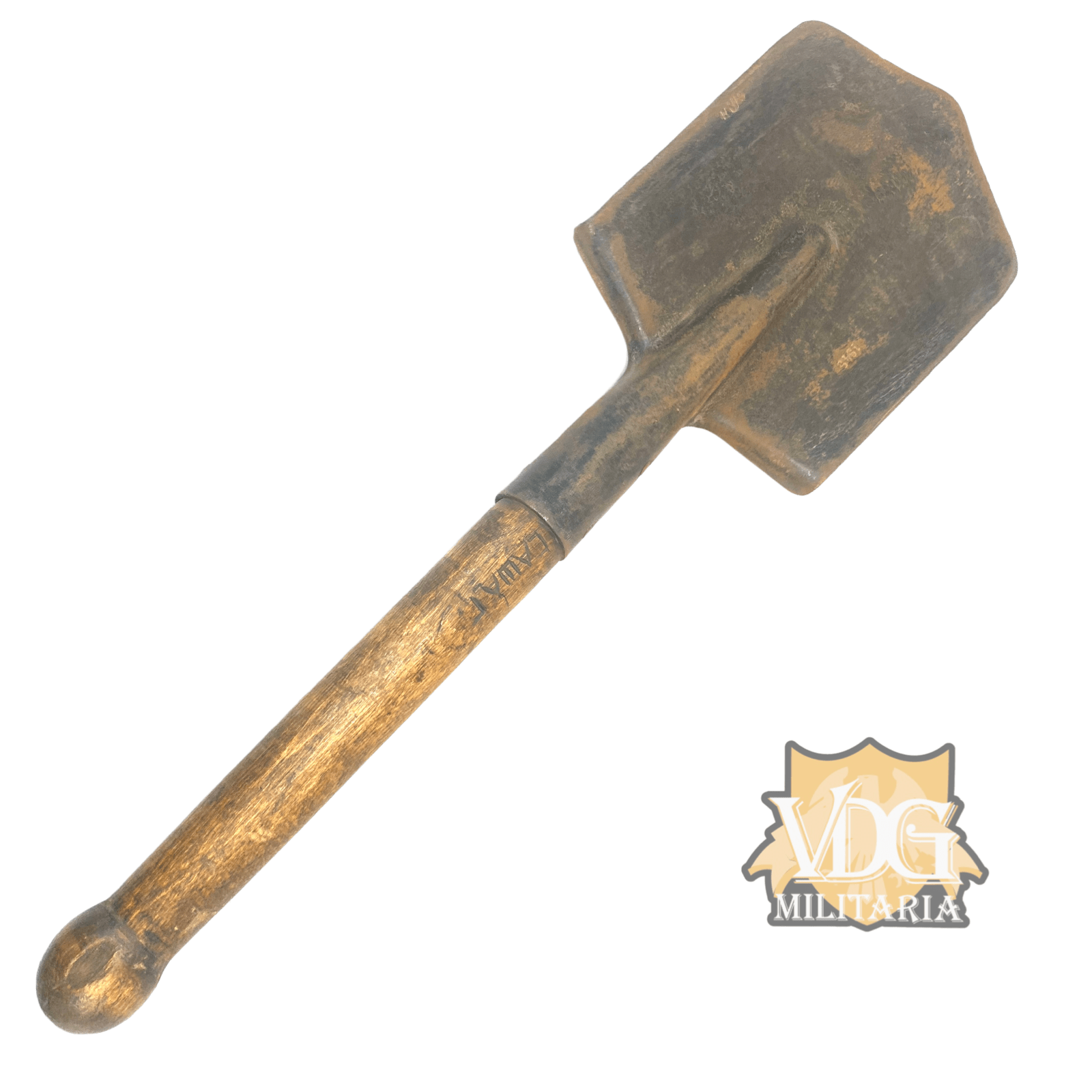 WW2 Soviet Sappers Entrenching Shovel 1945 Dated & Named  “САША Г.” (“Sasha G.”)