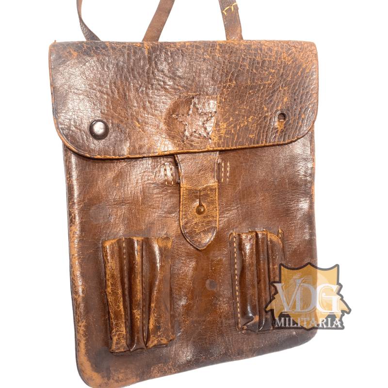 WW2 Imperial Japanese Army Officers Leather Map Case with Strap