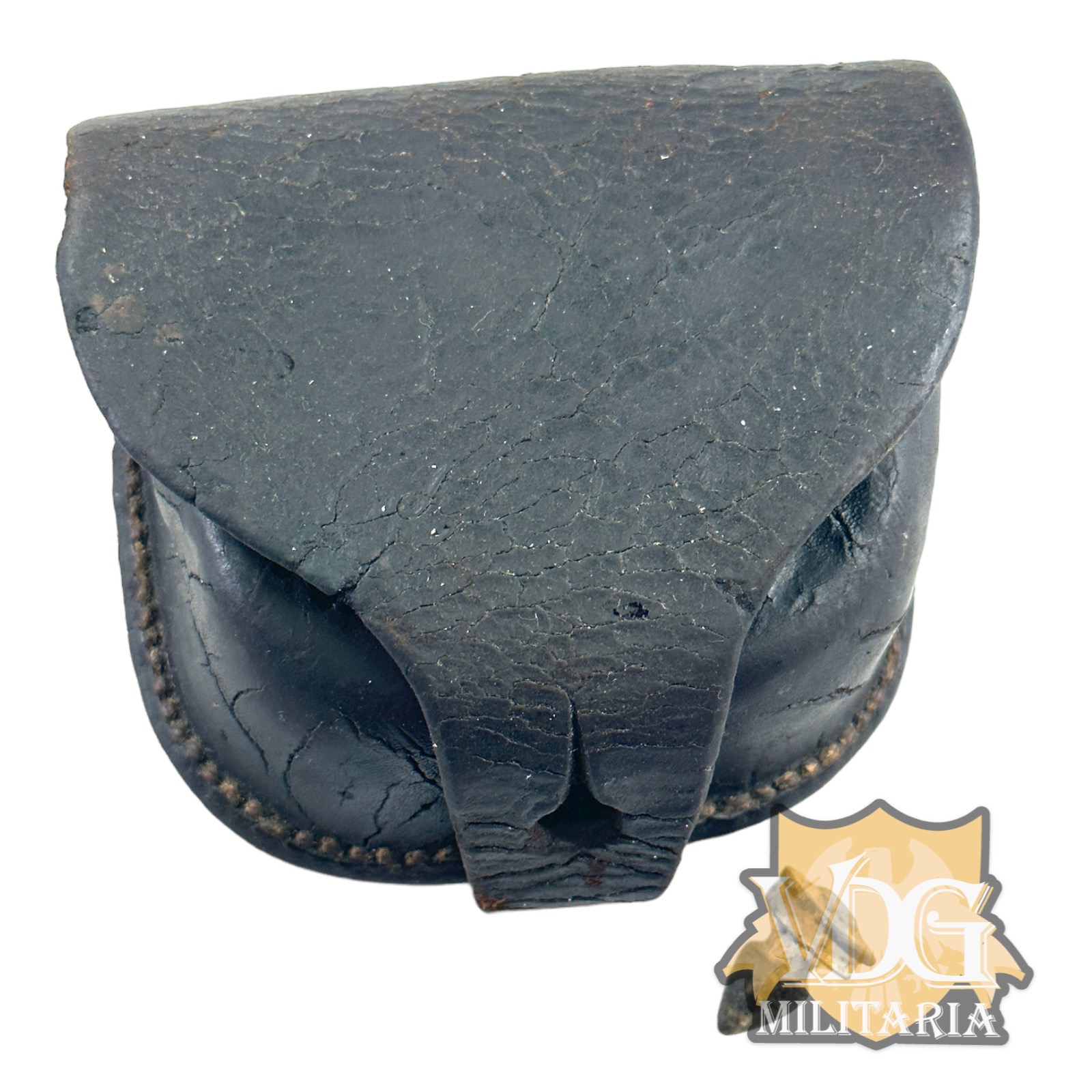 US Civil War Leather Percussion Cap Box-Makers Marked