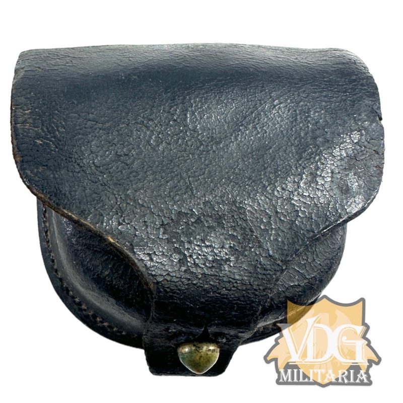 US Civil War Leather Percussion Cap Box (Belt Loops Missing)