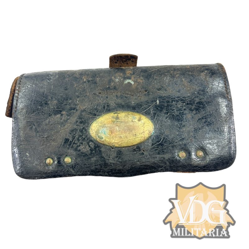 Indian Wars/Spanish American War Era US Militia Issued Frazier Leather Cartridge Box