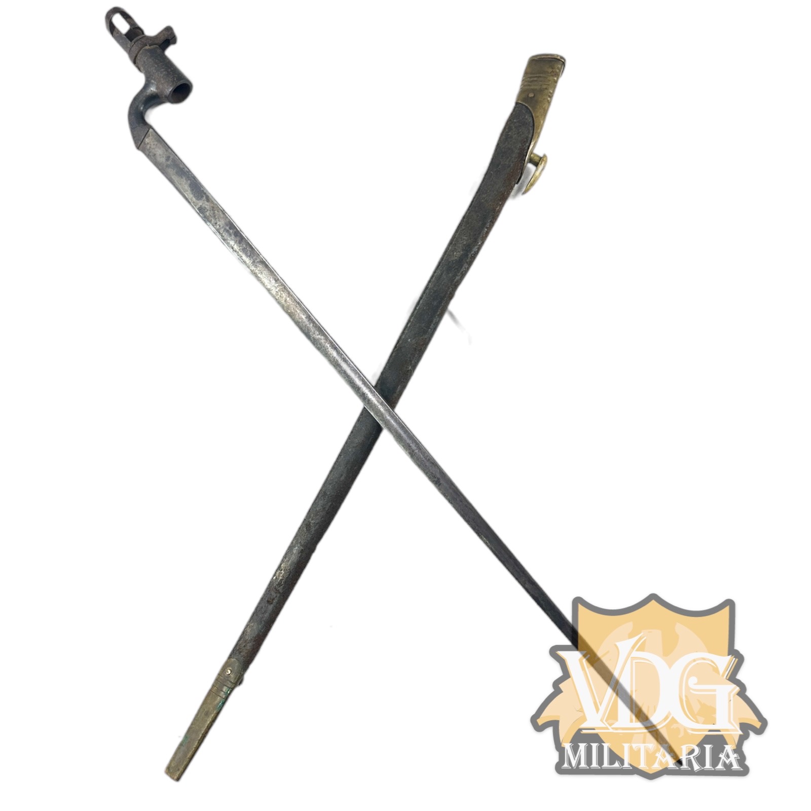 Boer War Era British M1895 Martini-Enfield Bayonet with Leather Scabbard