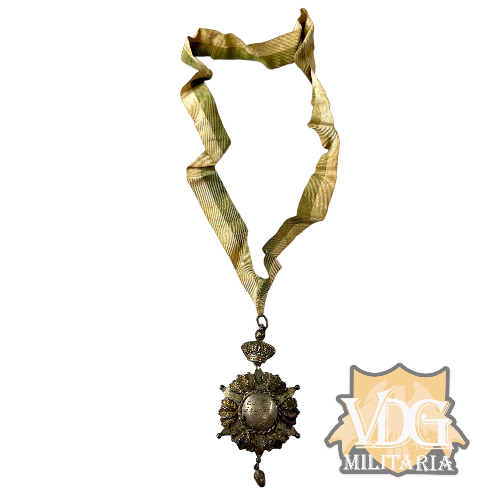 Interwar 1926 German Saxon Shooting Award Medal