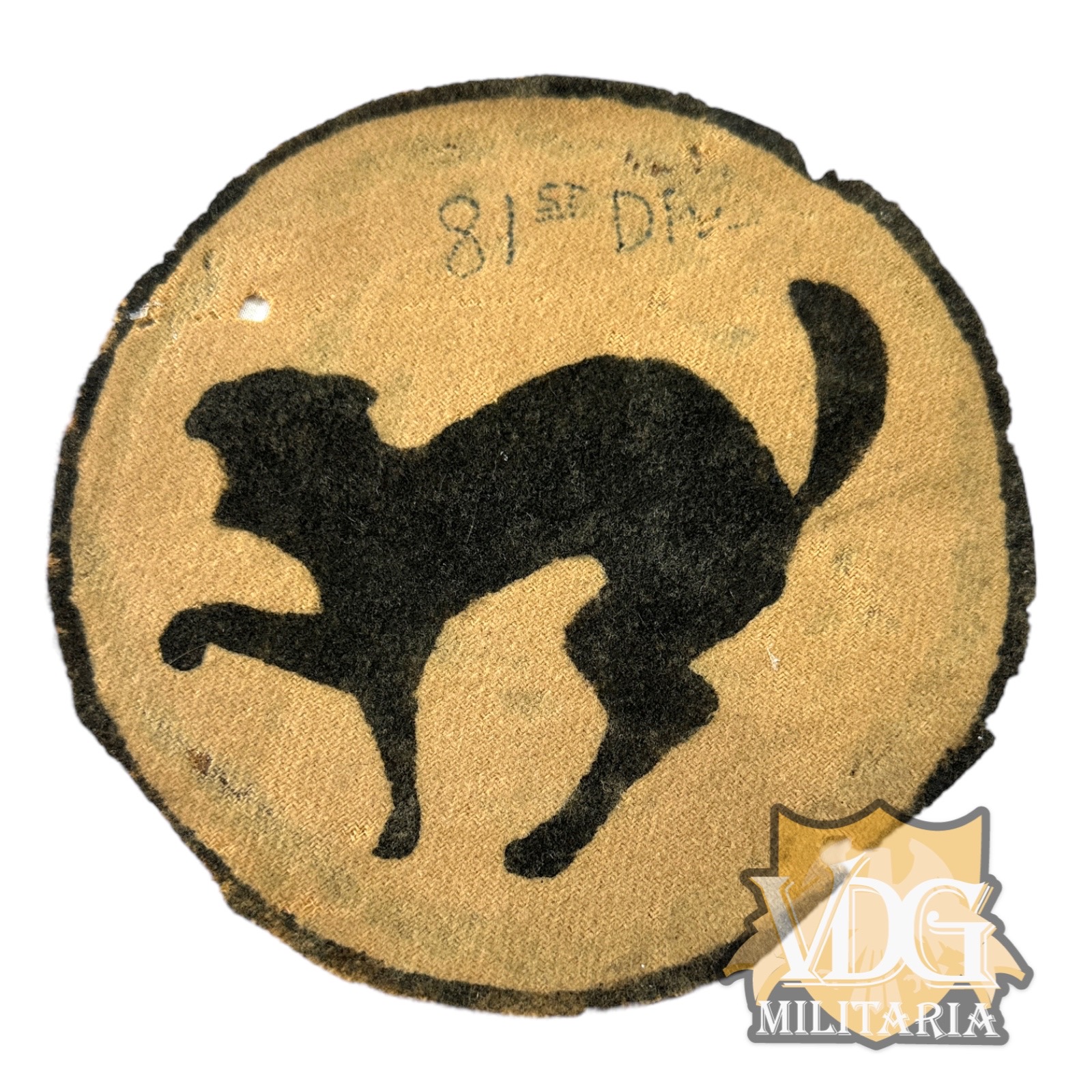 WW1 Era US Army 81st Division Patch 6" Patch (Album Removed)