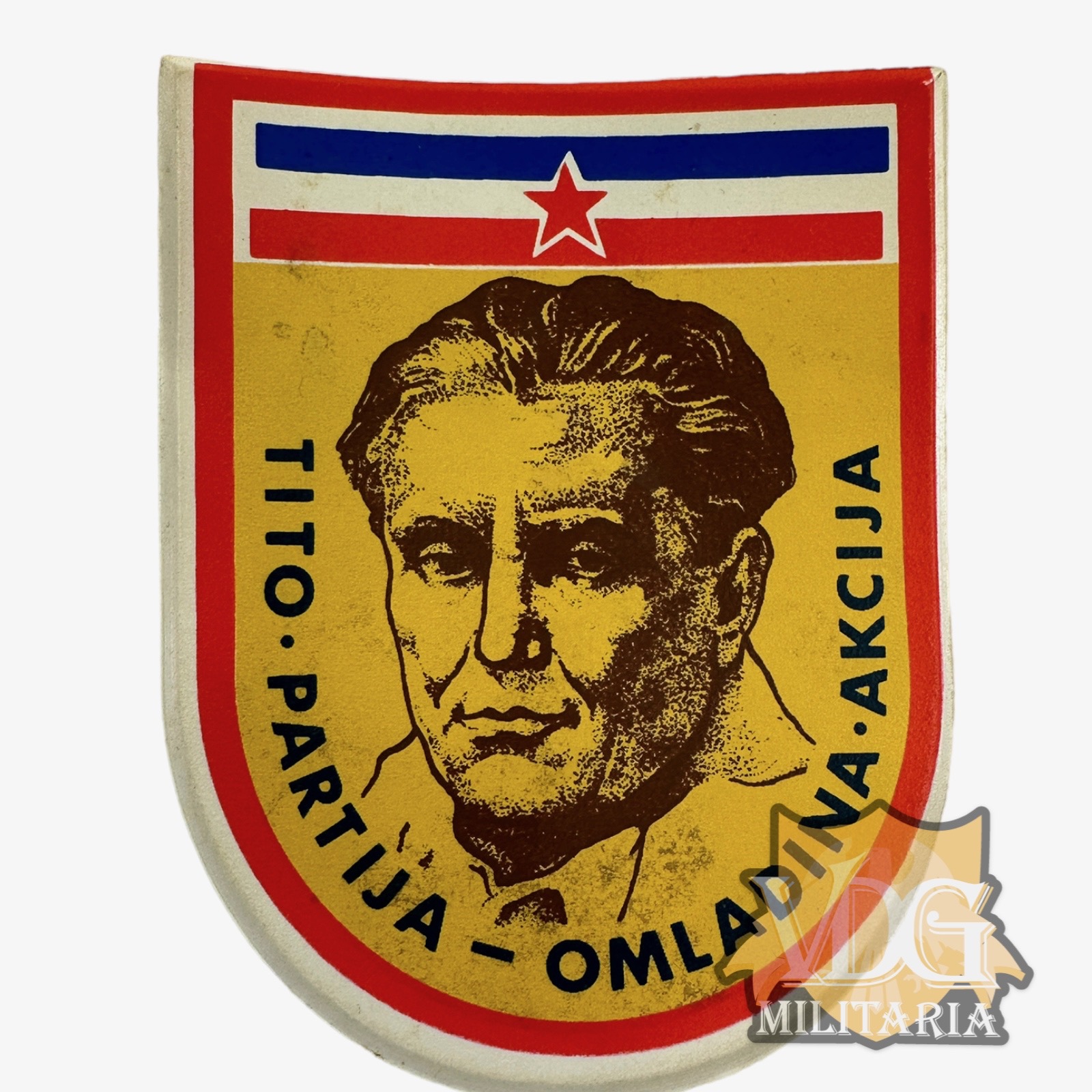 Cold War Yugoslavian Tito Communist Protrait Pin Badge