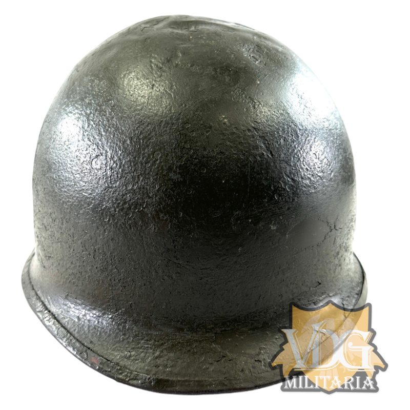 Vietnam War US Rear Seam Ingersoll M1 Helmet Shell with P64 Liner, 1968 Nape