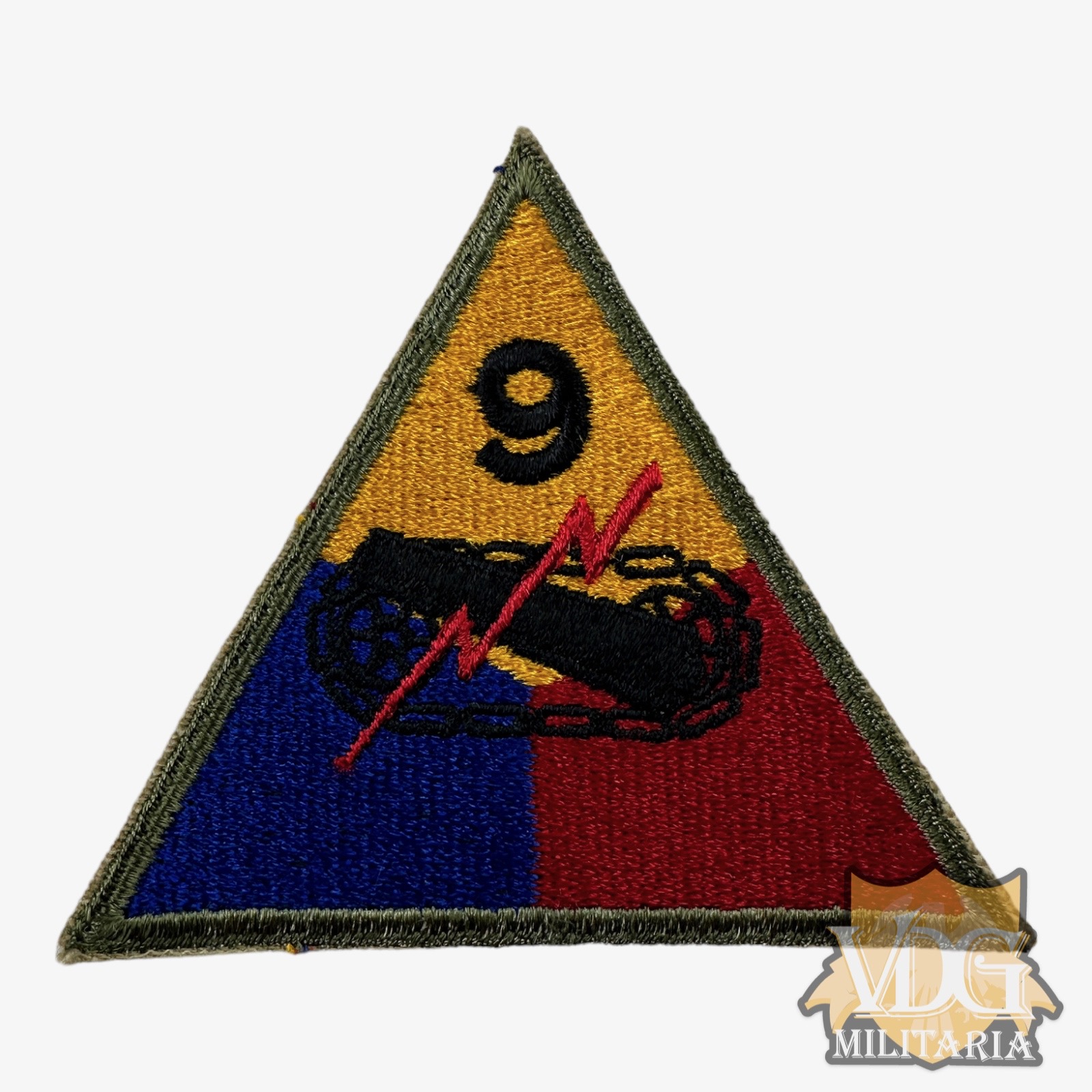 WW2 US Army 9th Armored Division Patch Insignia SSI