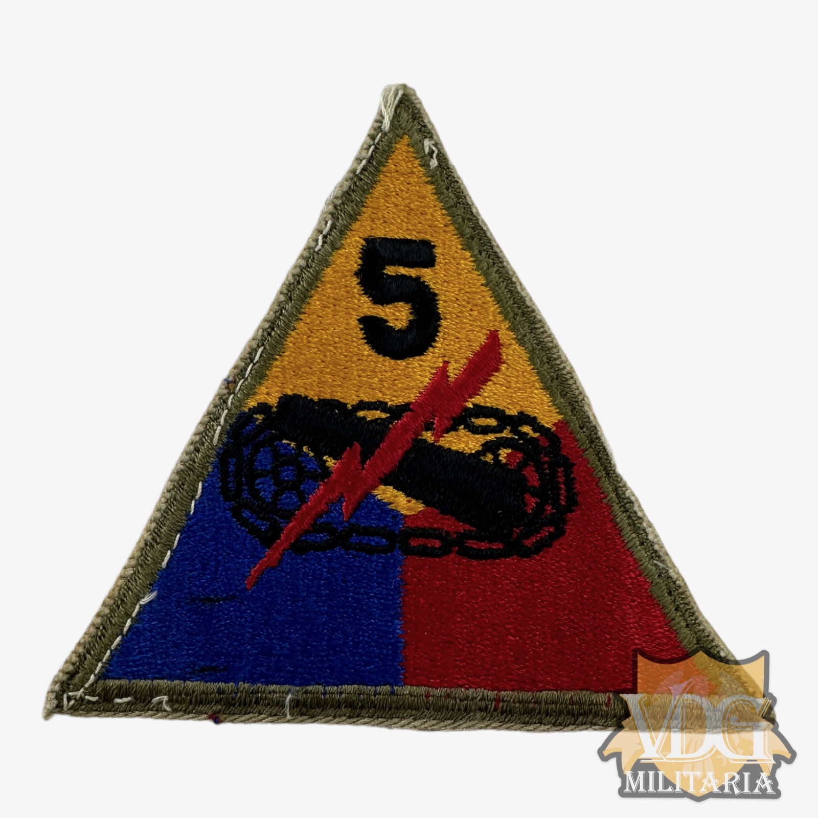 WW2 US Army 5th Armored Division Patch Insignia SSI