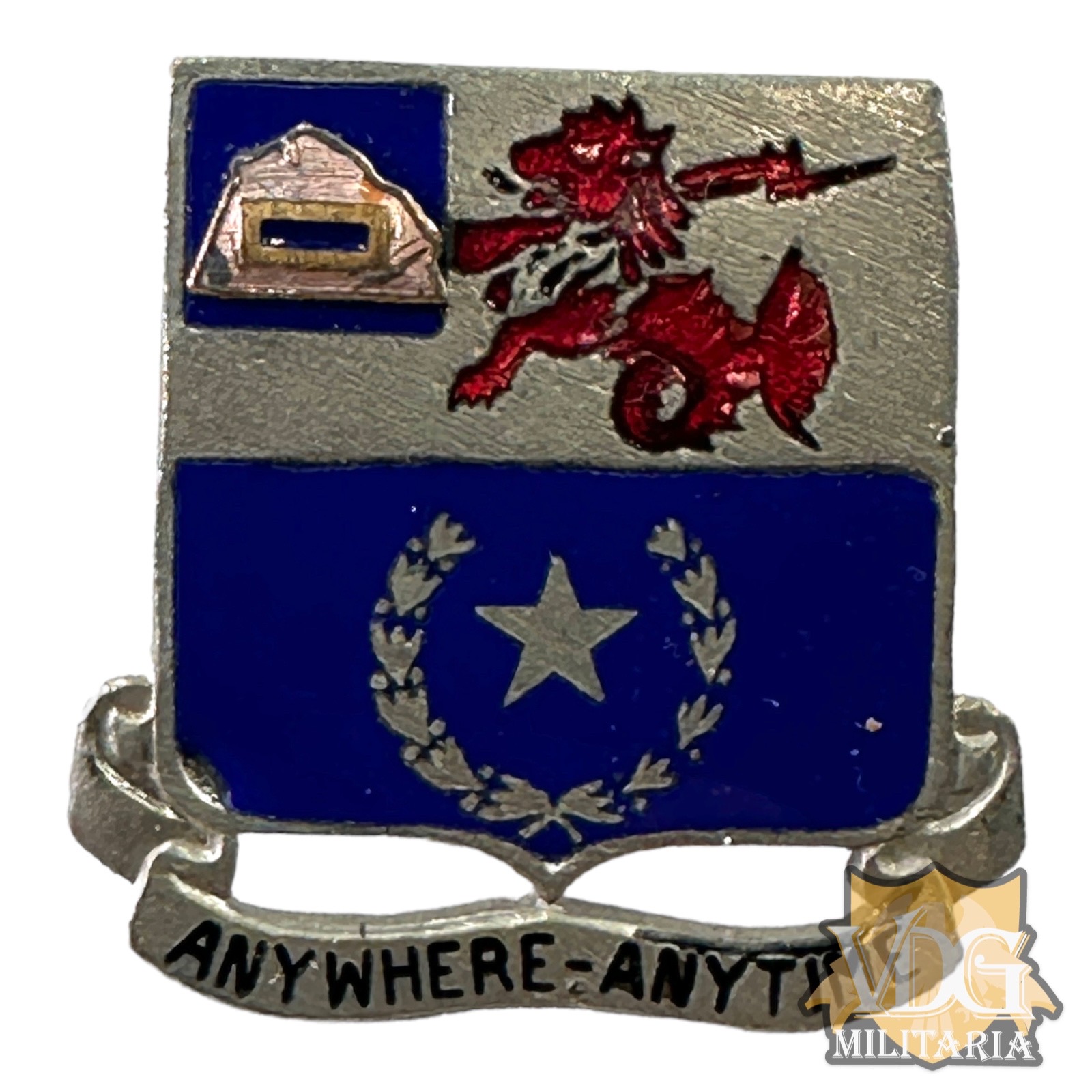 WW2 Era US Army 57th Infantry Regiment Philippine Scouts Distinctive Unit Insignia Pin-Meyer Screwback