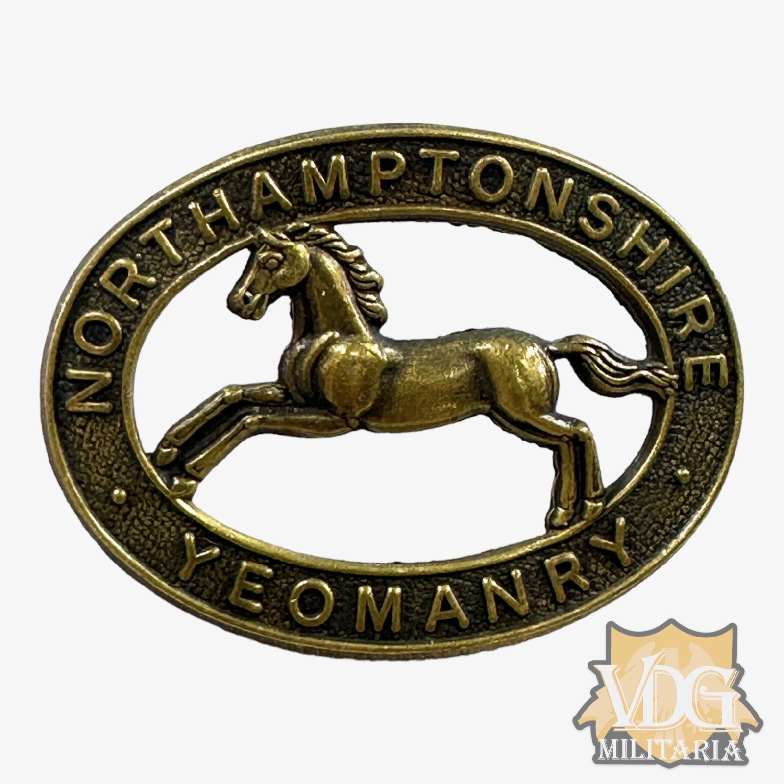 WW2 Era British Army Northamptonshire Yeomanry Cap Badge