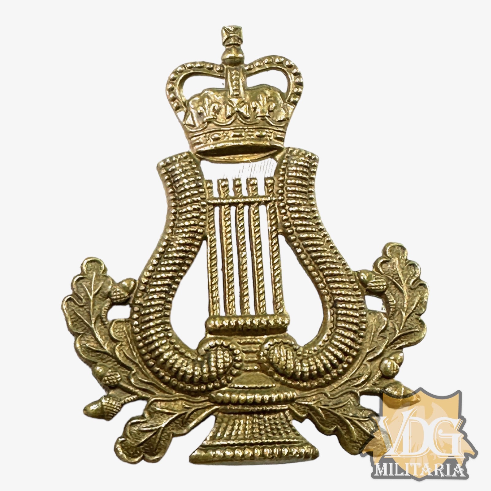 Post WW2 British Bandmaster Cap Badge-Queen's Crown