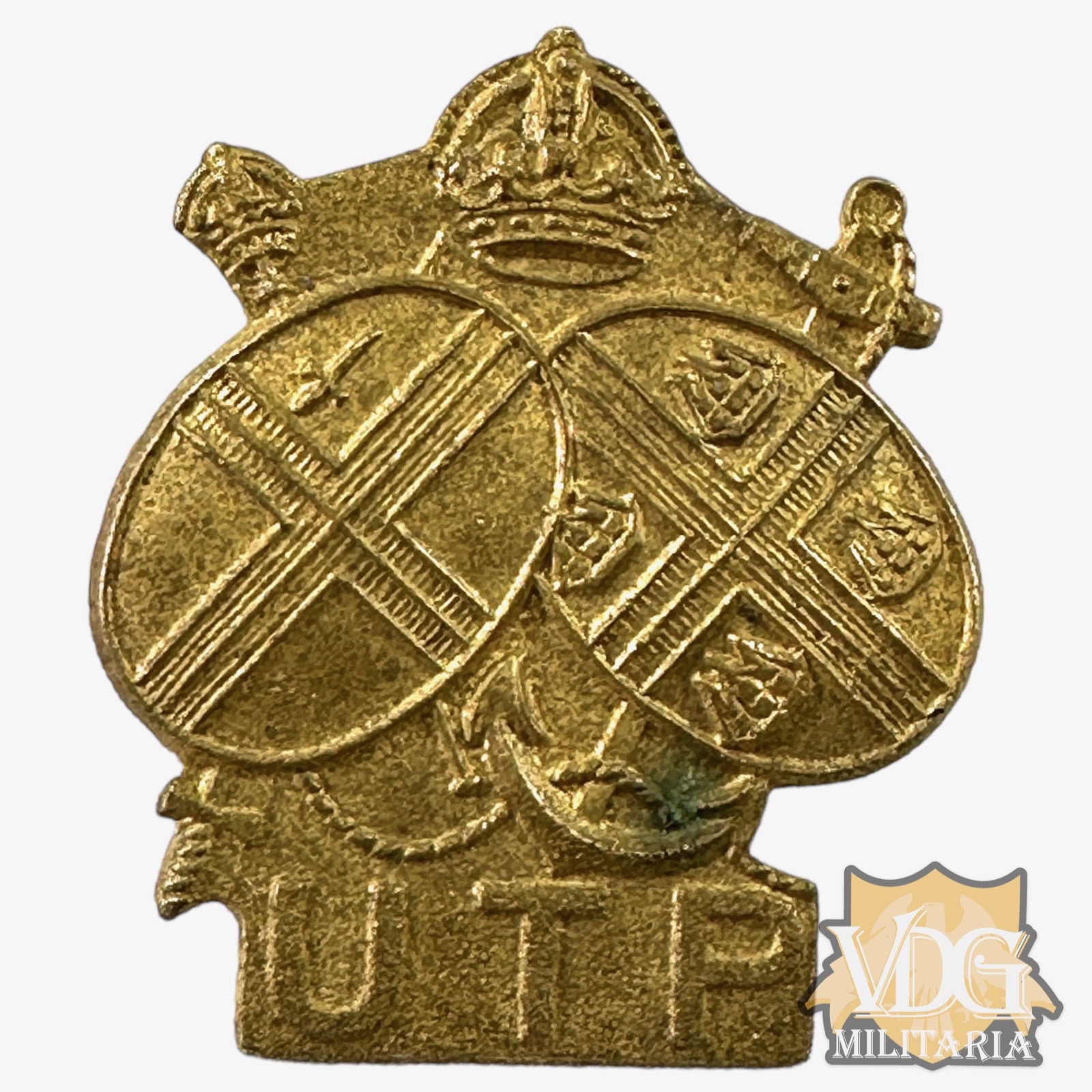 WW2 British Upper Thames Patrol UTP Home Guard Unit Cap Badge