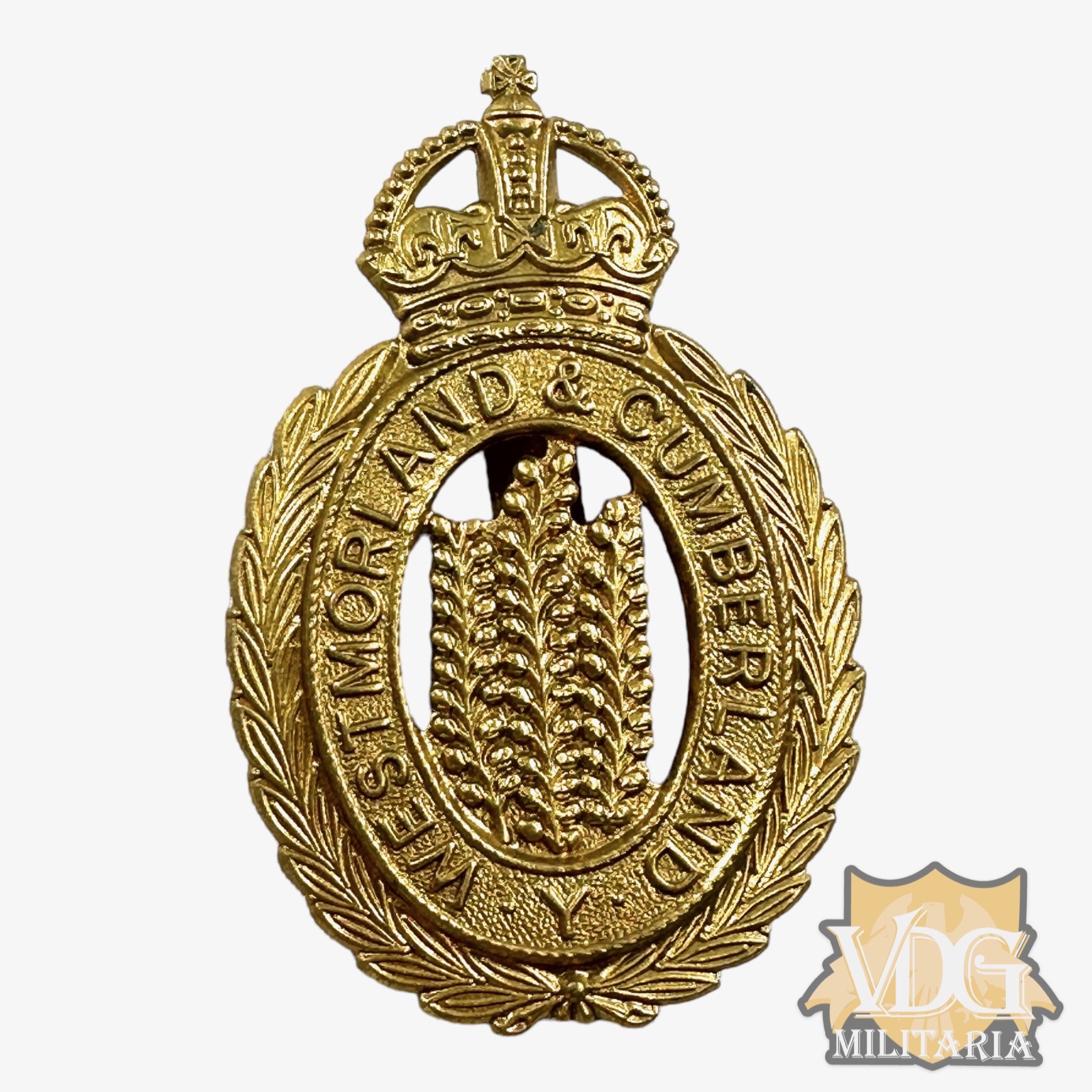 WW2 Era British Army Westmorland & Cumberland Yeomanry Cap Badge