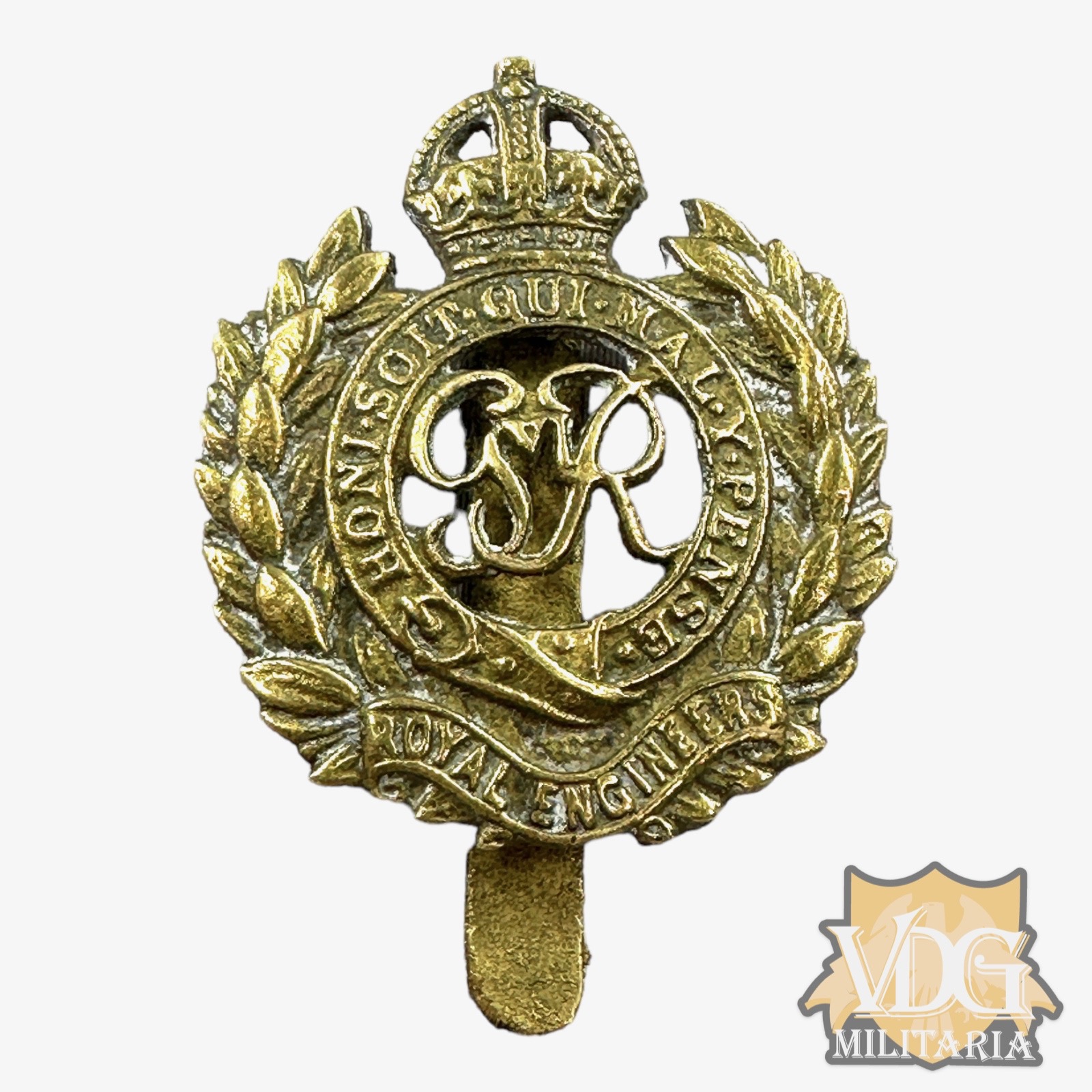 WW2 British Army Royal Engineers Cap Badge