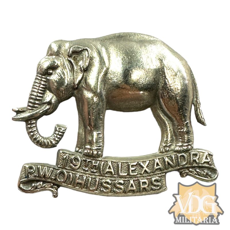 Pre WW1 British Army 19th Royal Hussars (Queen Alexandra’s Own) Cap Badge