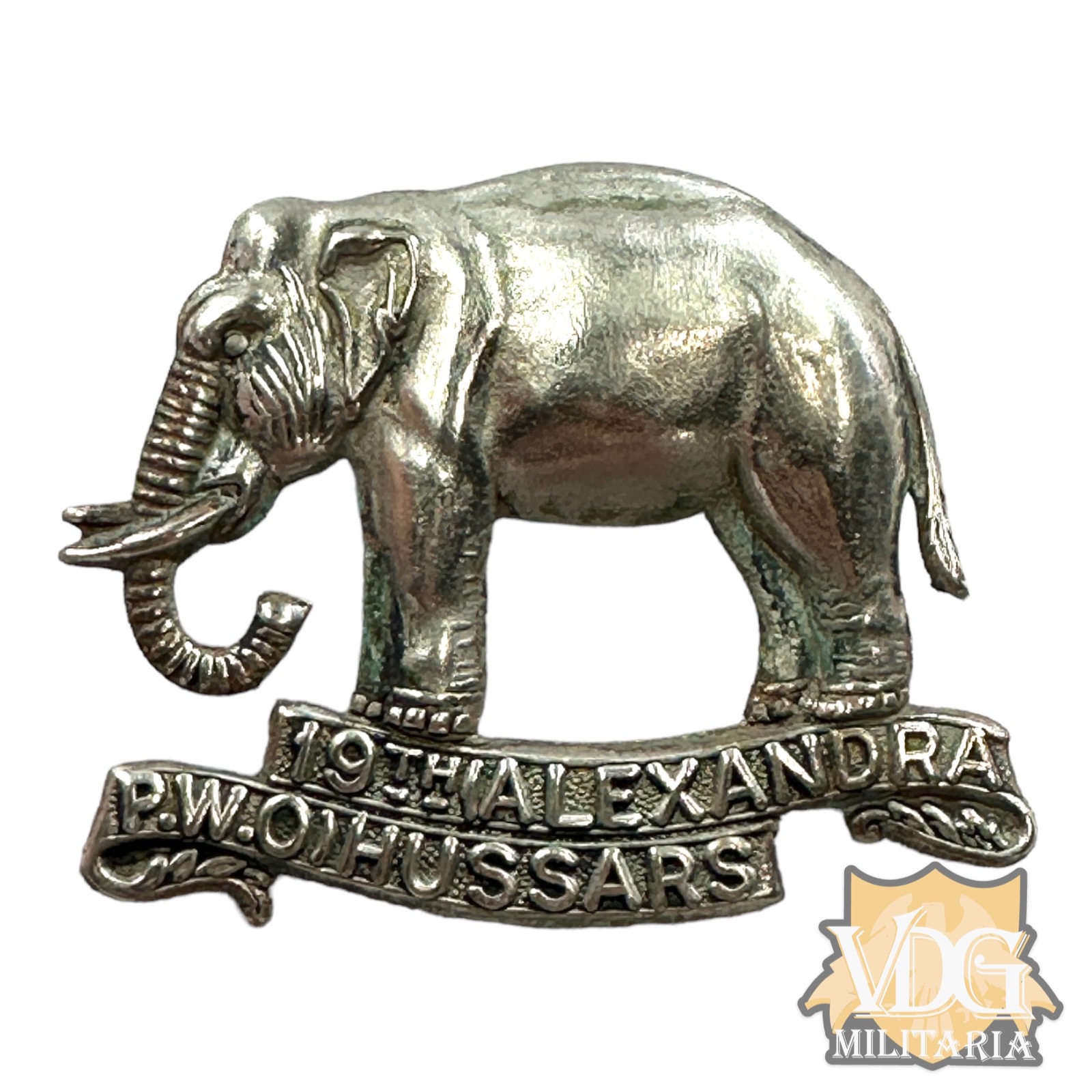 Pre WW1 British Army 19th Royal Hussars (Queen Alexandra’s Own) Cap Badge
