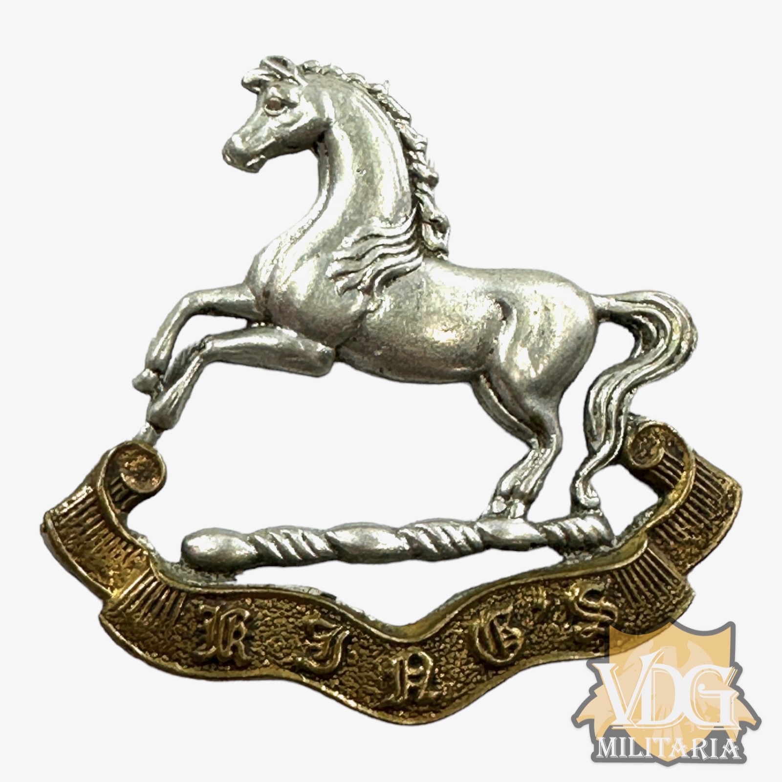 WW2 British Army King's Regiment (Liverpool) Cap Badge (Missing Back)