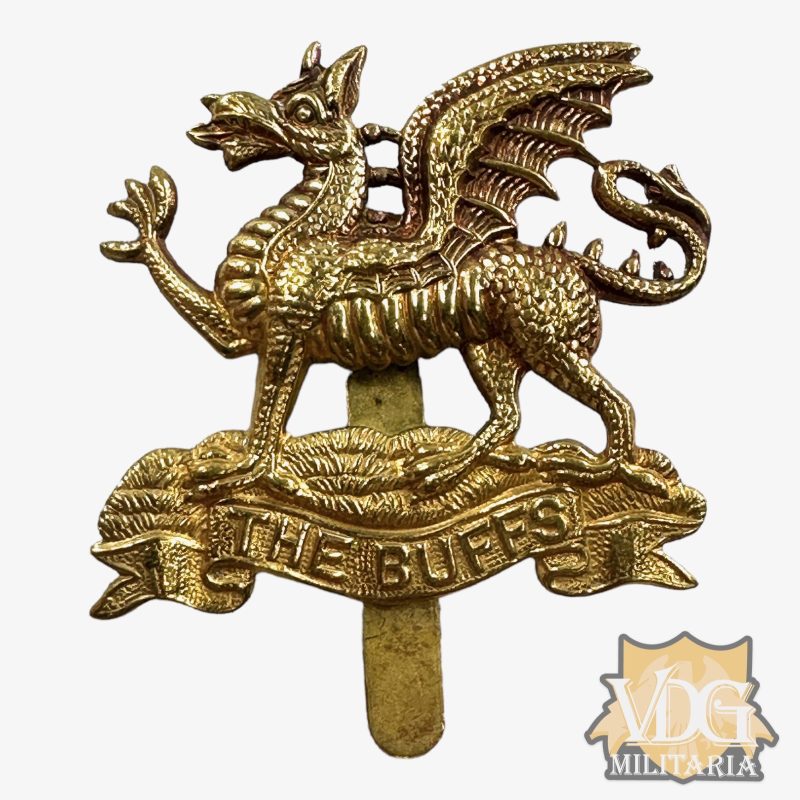 WW2 British Army The Buffs Royal East Kent Regiment Cap Badge-J.R. Gaunt, London