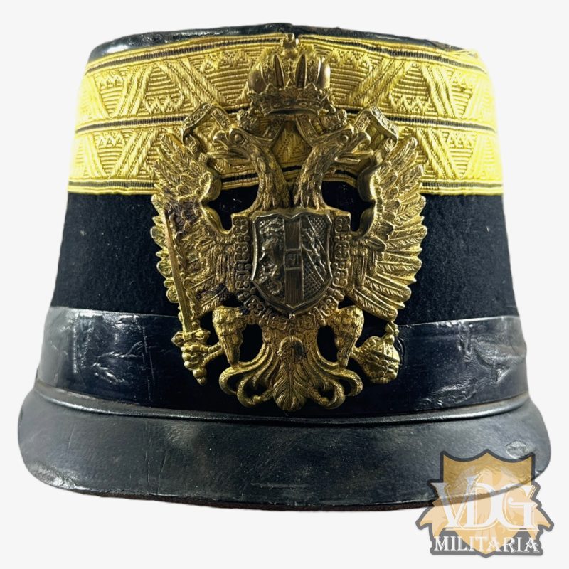 WW1 Era Austrian Officers Shako by Moritz Tiller, Wien-Size 56