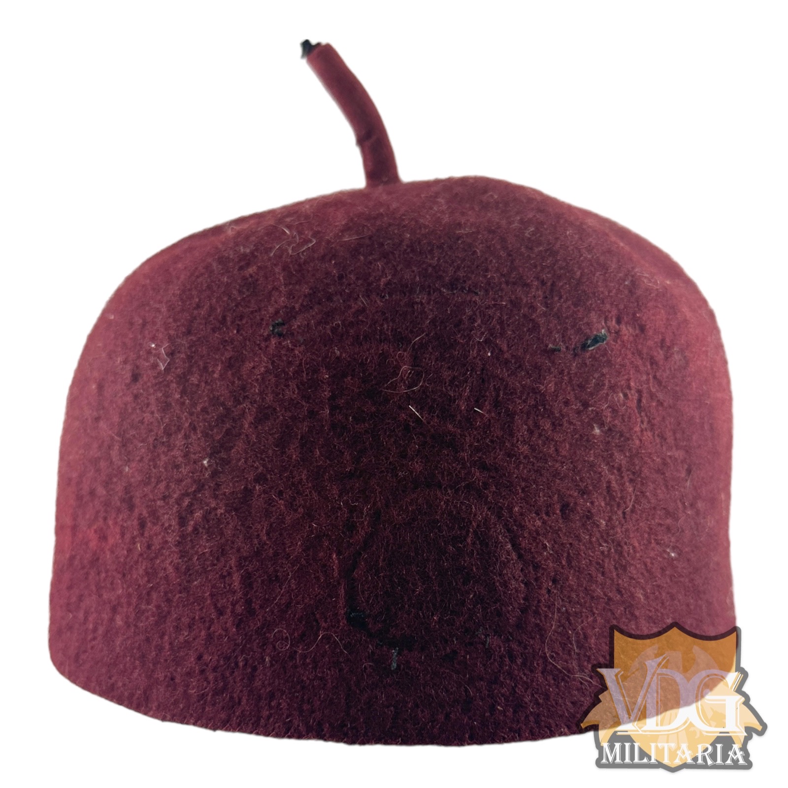 WW2 German Waffen-SS Maroon Dress Fez (Striped Insignia)