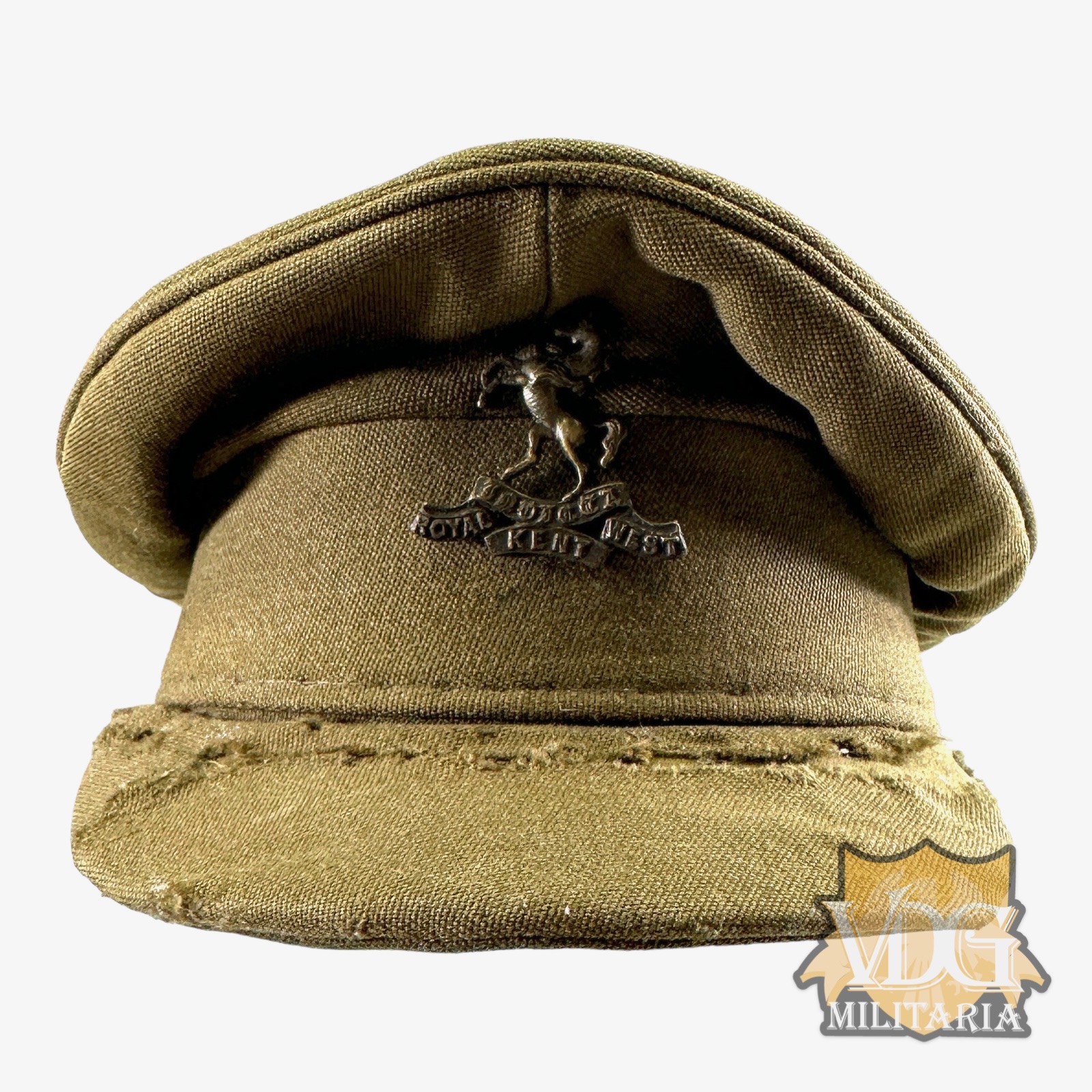 WW2 British Army Queen's Own Royal West Kent Regiment Visor Cap
