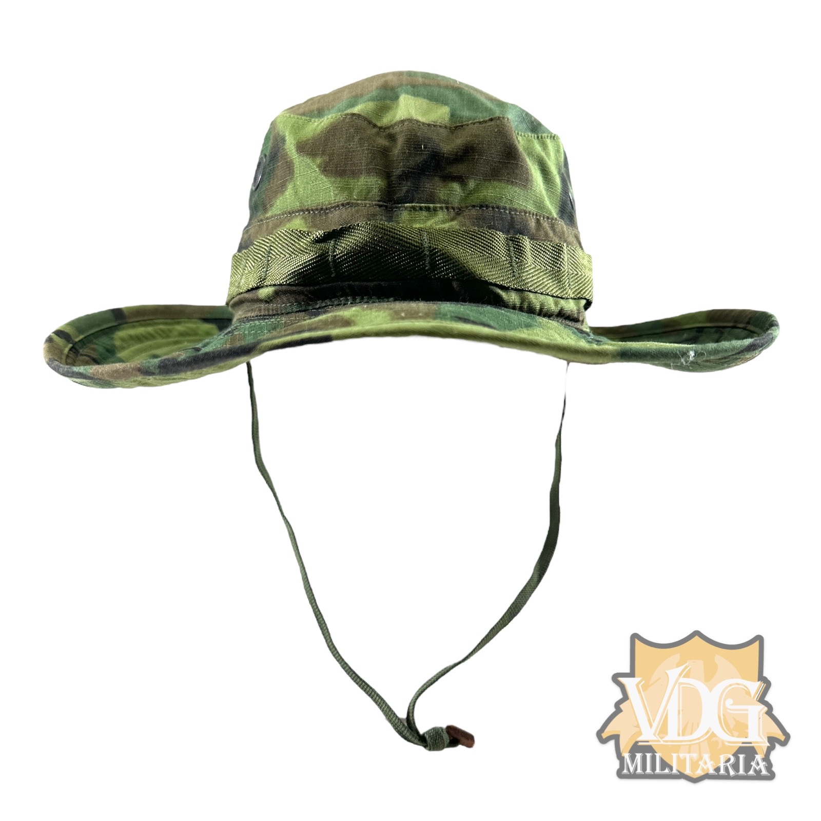 Vietnam War US ERDL Camouflage Tropical Type II Boonie Cap-1969 Dated, Size 6 5/8