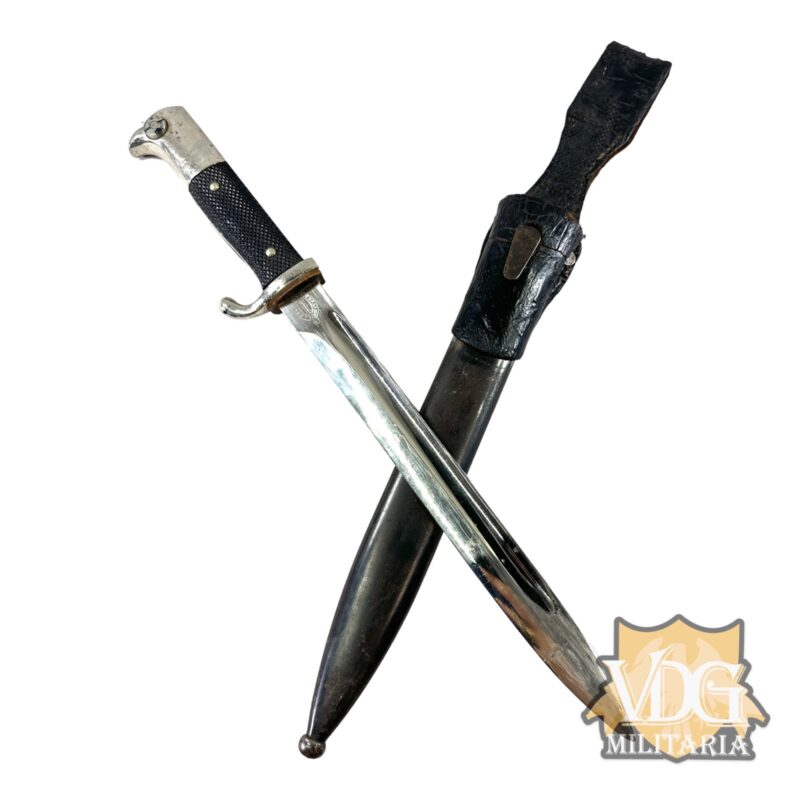WW2 German FW Holler Parade Bayonet, Frog & Scabbard