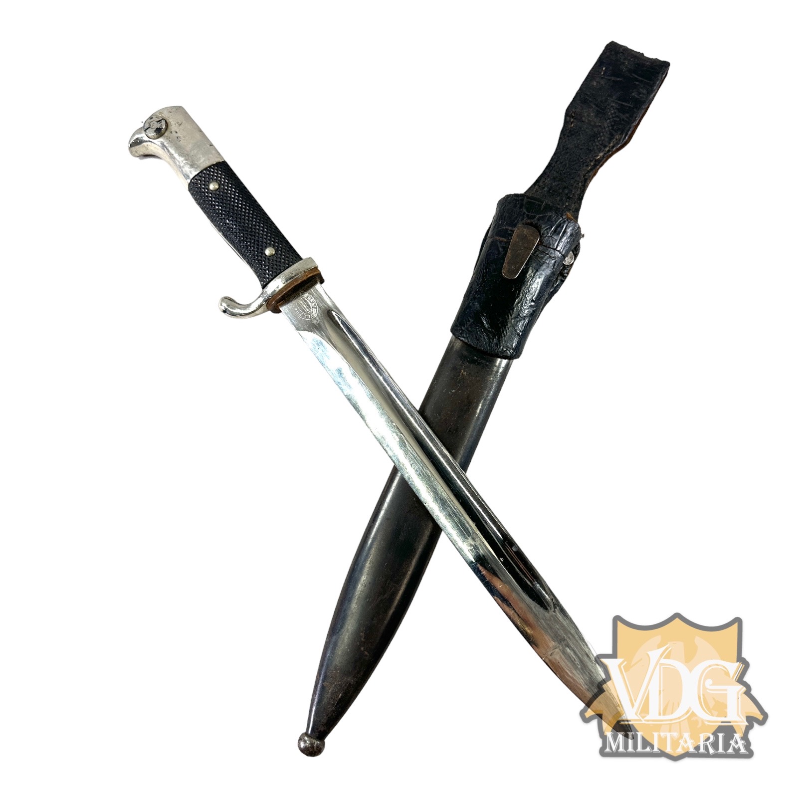 WW2 German FW Holler Parade Bayonet, Frog & Scabbard