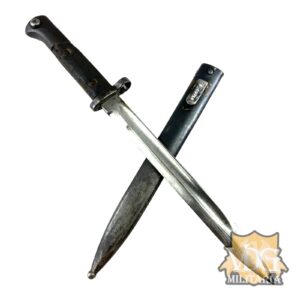 WW2 Czechoslovakian VZ-24 Mauser Bayonet & Scabbard CSZ Blade, Numbered Scabbard