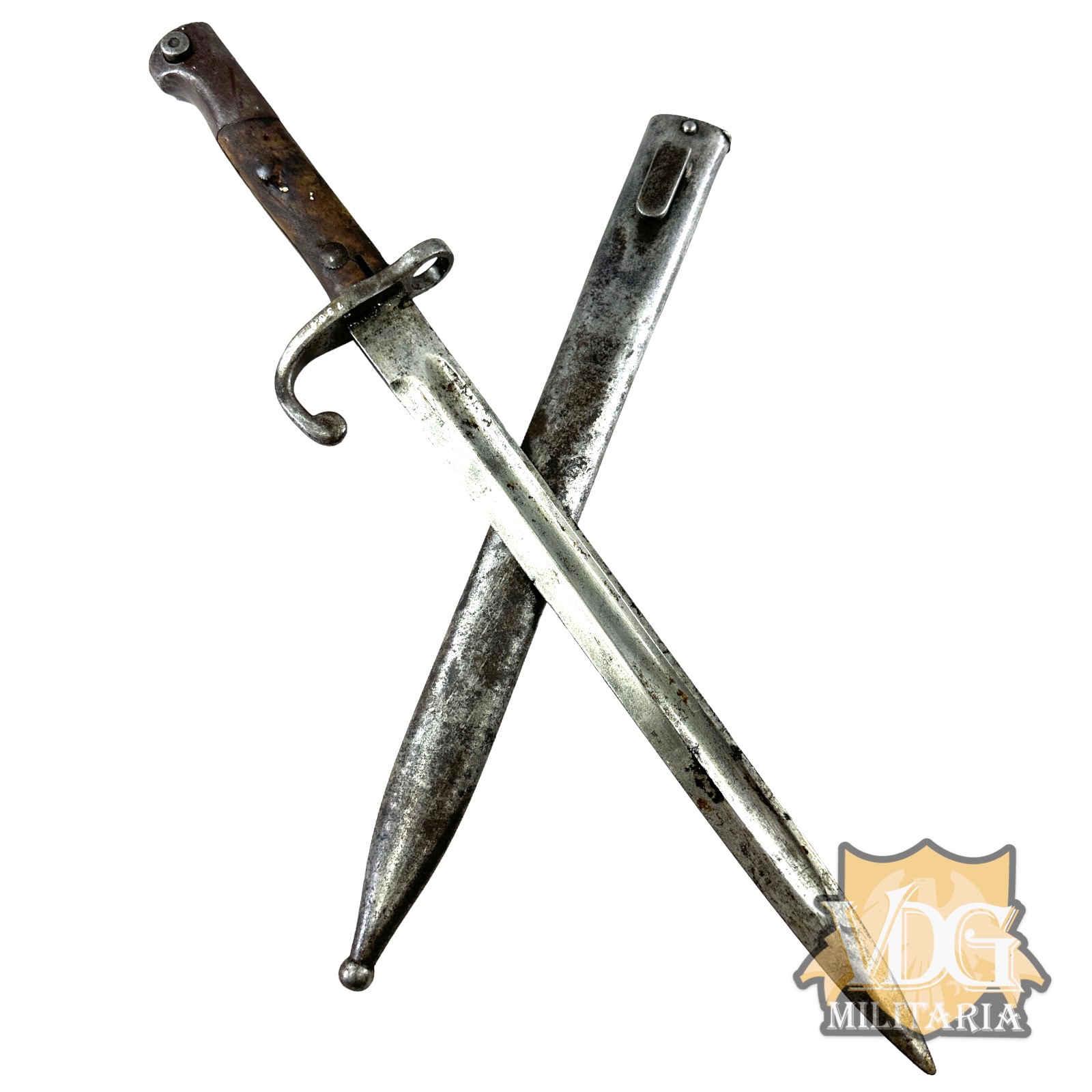 Argentina M1909 Mauser Hooked Quill Bayonet & Scabbard