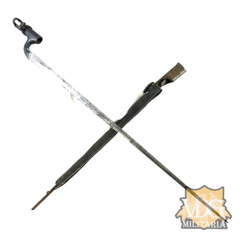 Boer War Era British M1895 Martini-Enfield Bayonet with Leather Scabbard