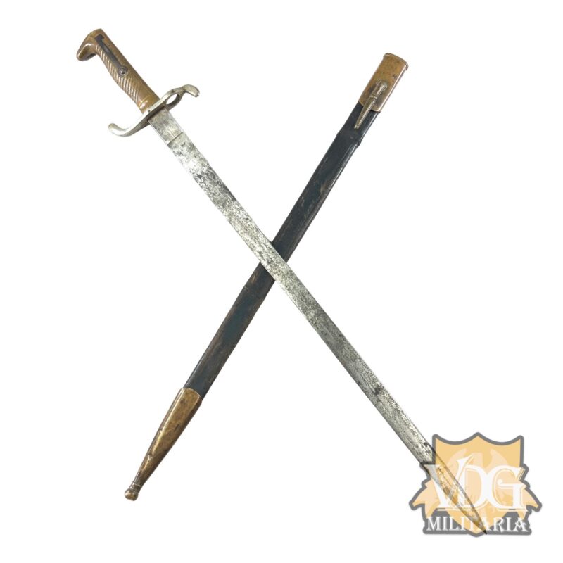 Franco Prussia War Era Imperial German M-1871 Mauser Parade Dress Bayonet with Scabbard