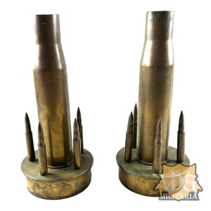 WW2 US 105 mm M14 Shell Trench Art Lamp Base Set